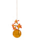 Studio over hangende bloemen bellen vaas medium, amber