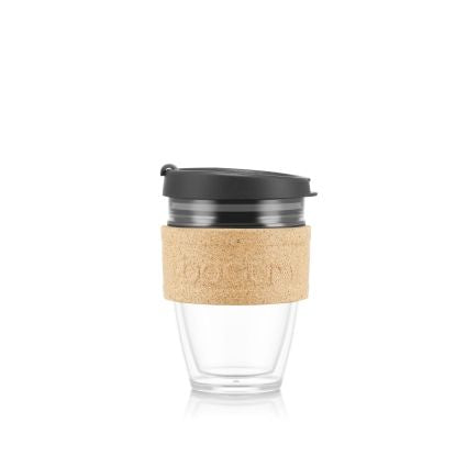 Bodum Joycup Travel Taza de vidrio de pared doble, 250 ml