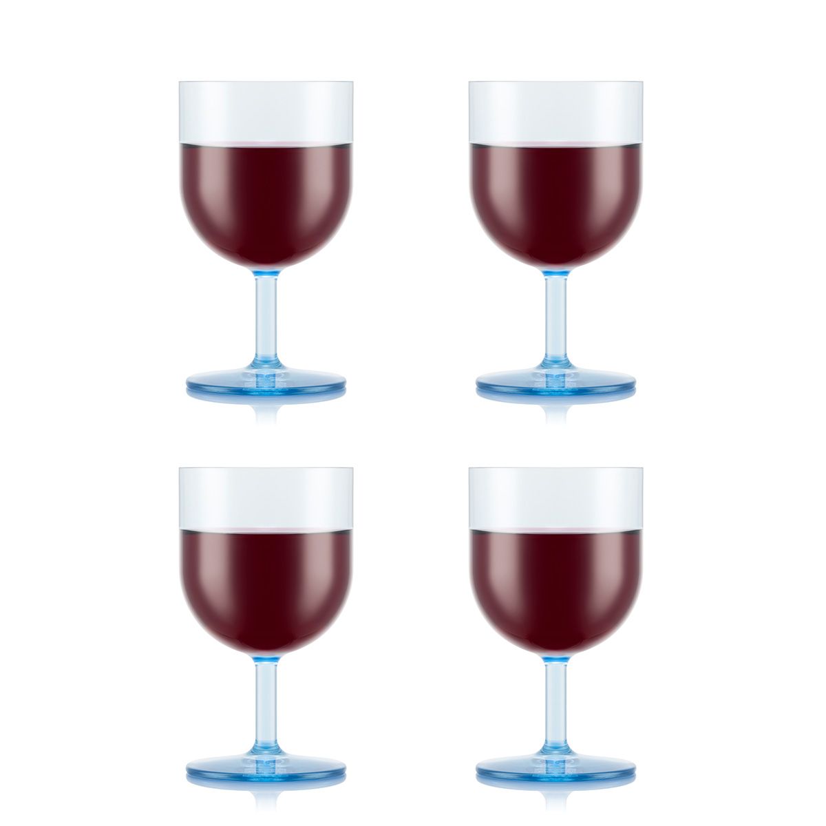 Bodum Verres à vin rouge Oktett 4 pièces. 0,25 L, Lune Bleue