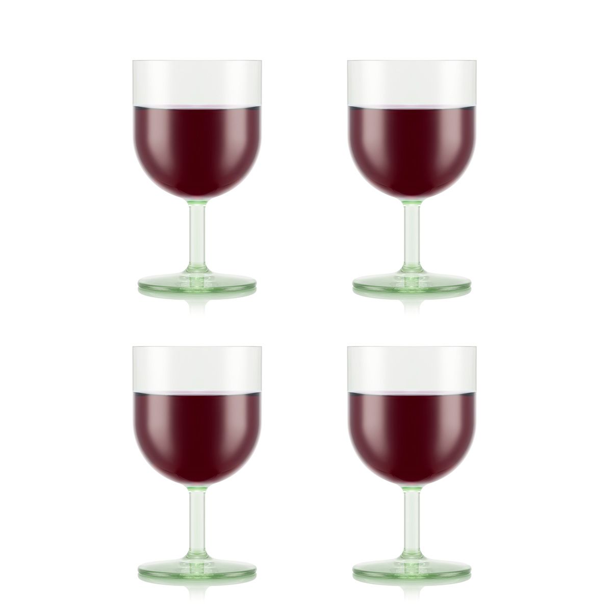 Bodum Oktett Rotwein Gläser 4 Stk. 0,25 L, Pistazien