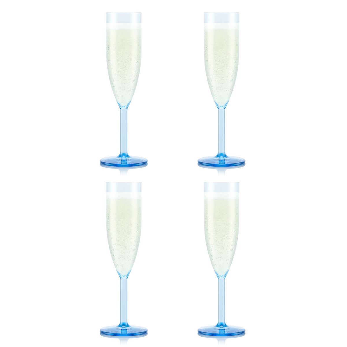 Bodum Oktett Champagne Flautes 4 pezzi. 0,12 L, luna blu