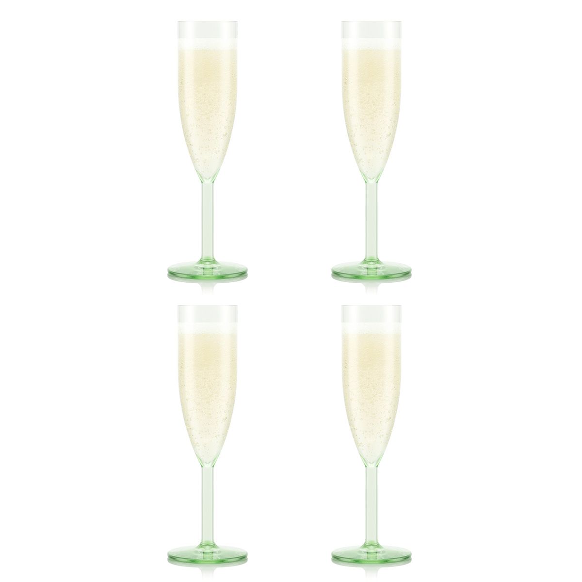 Bodum Oktett Champagne fløyter 4 stk. 0,12 L, pistasj