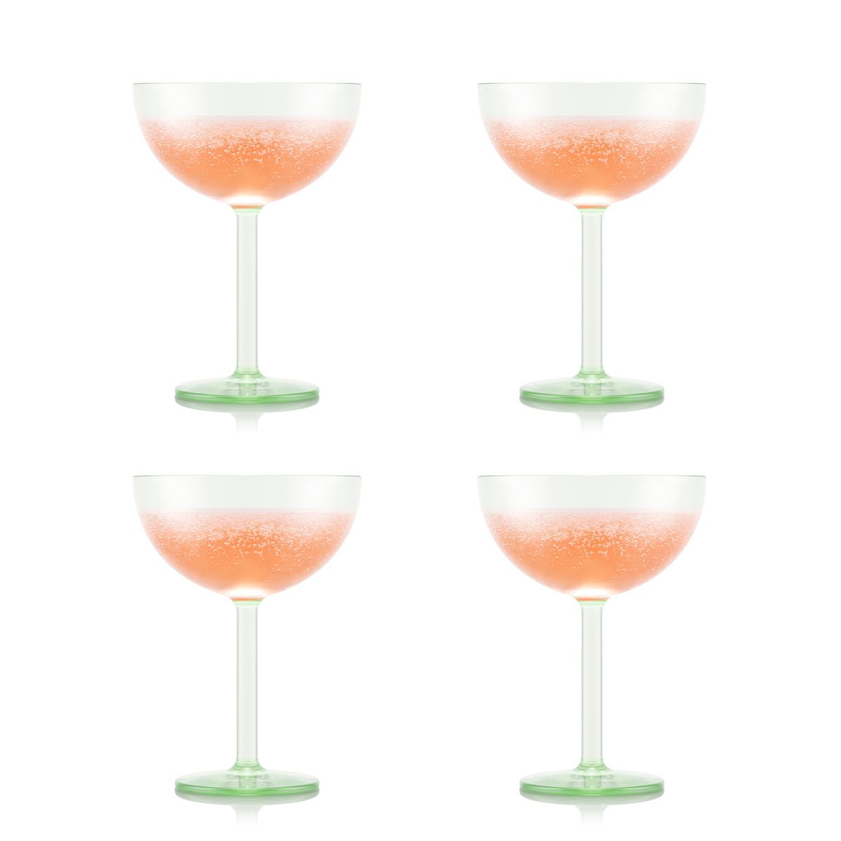 Bodum Oktett Champagne Coupé Glasses 4 pezzi. 0,28 L, pistacchio