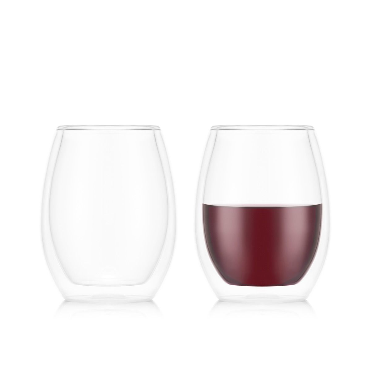 Bodum Skål Double Wall -briller 2 stk., Merlot 0,5 L