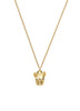 Skultuna Franse bulldog ketting, goud verguld