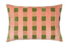 Christina Lundsteen Carla coussin 40x60 cm, plâtre / rose sauvage / feuilles