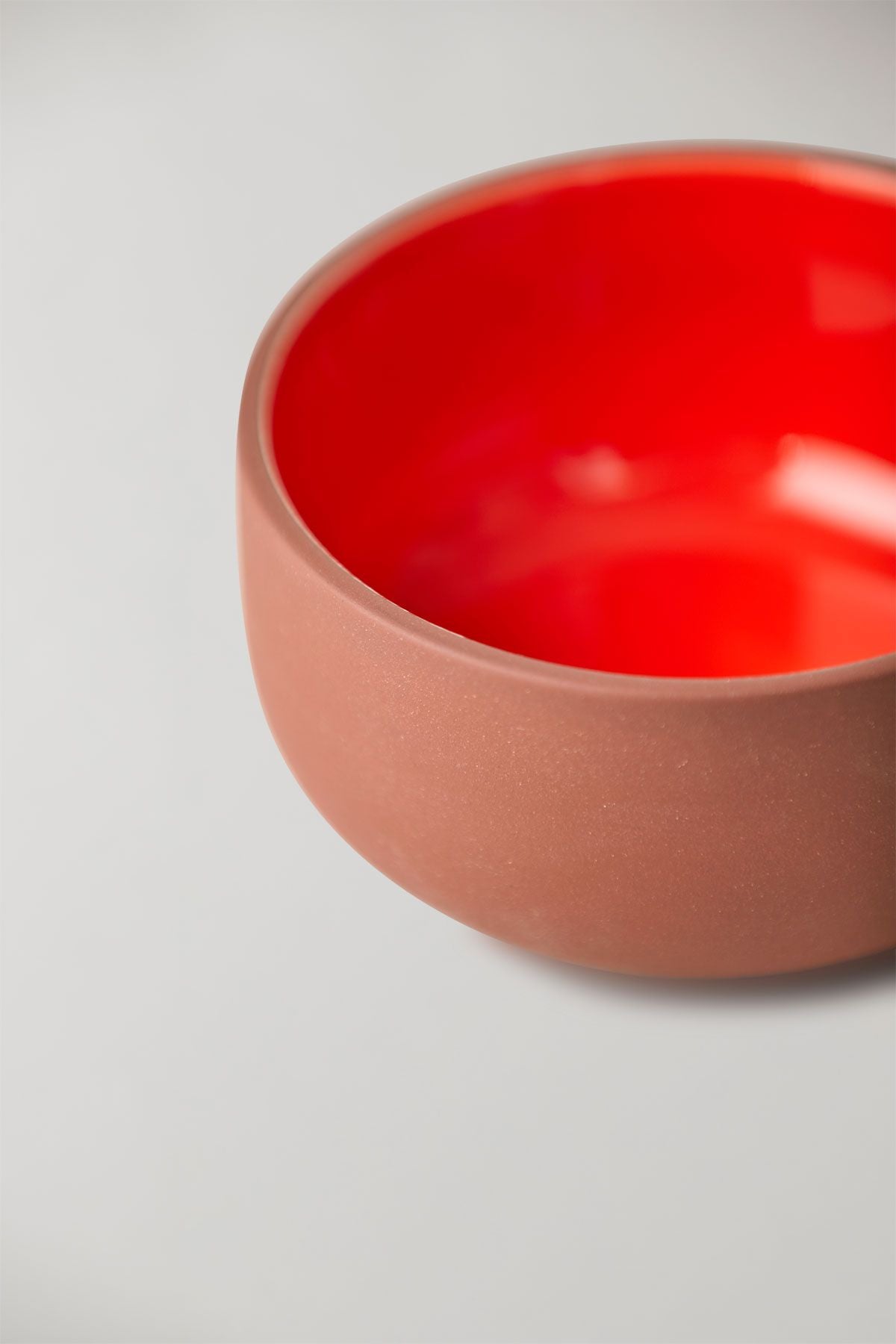 Studio over Clayware -set van 2 kommen, Terracotta/Red