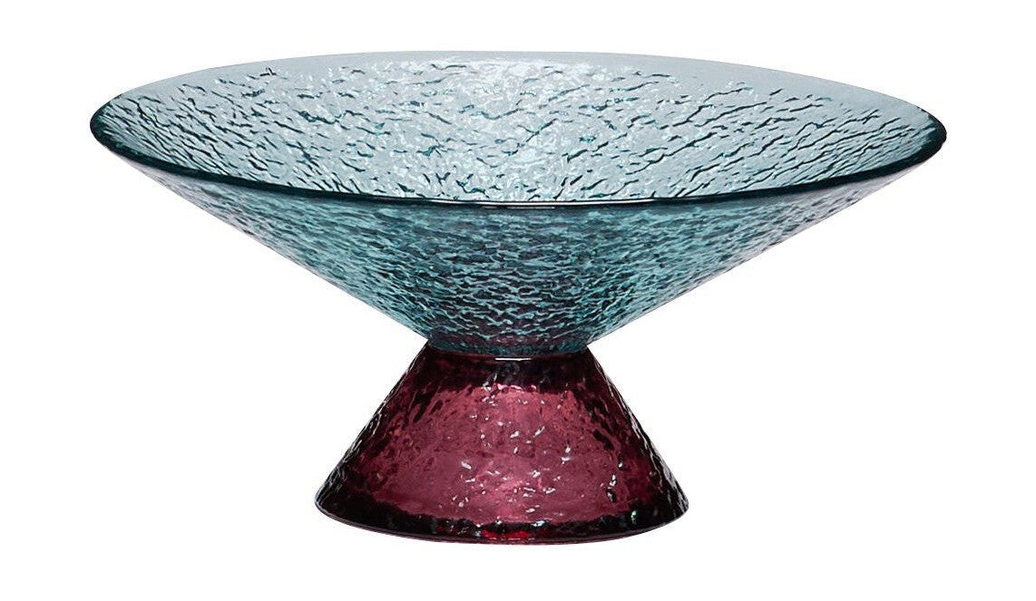 Hübsch Bonbon Glass Bowl Moyenne, Bleu / Rouge