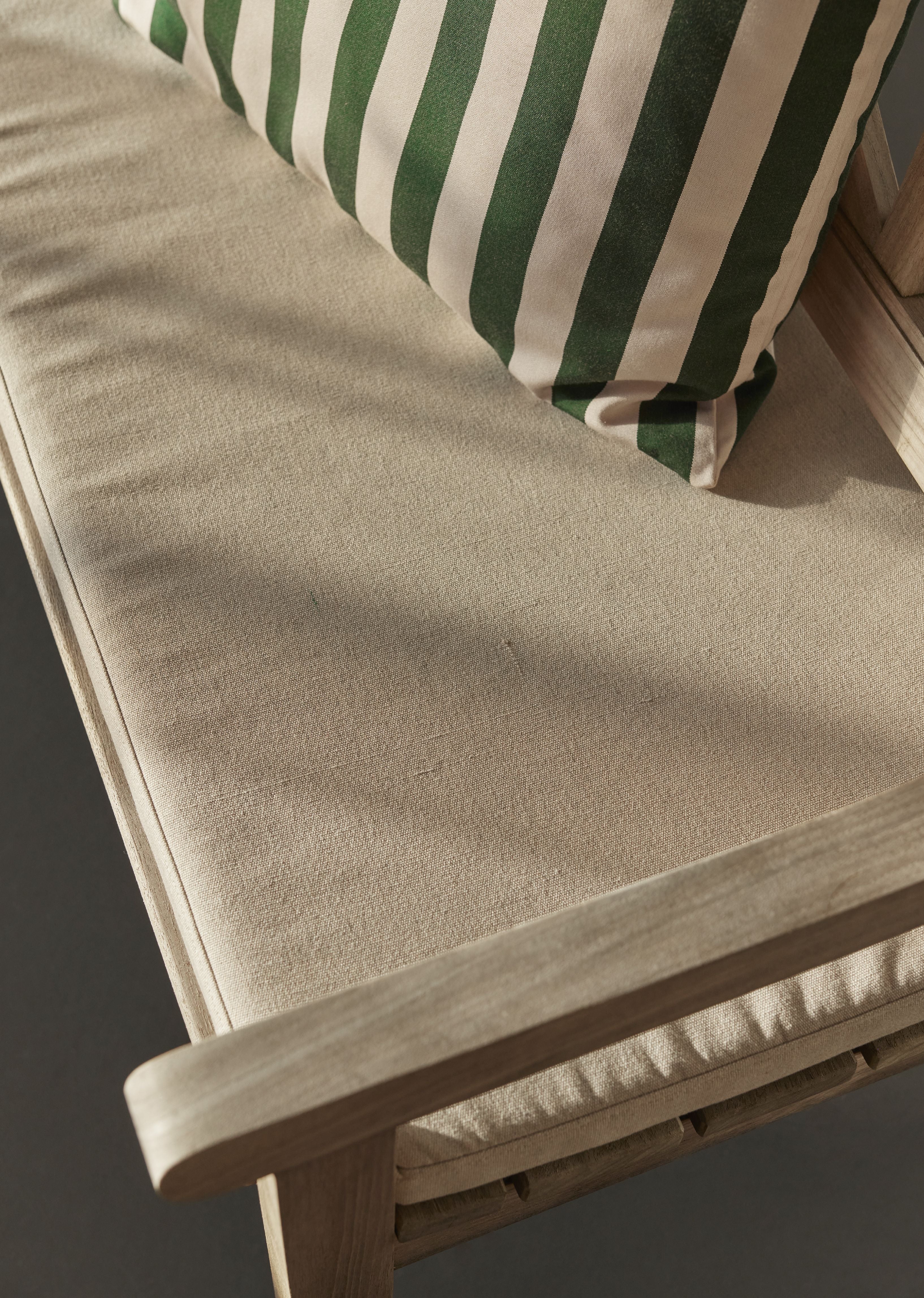 Skagerak Barriere Pillow 60x50 Cm, Light Apricot/Dark Green Stripe