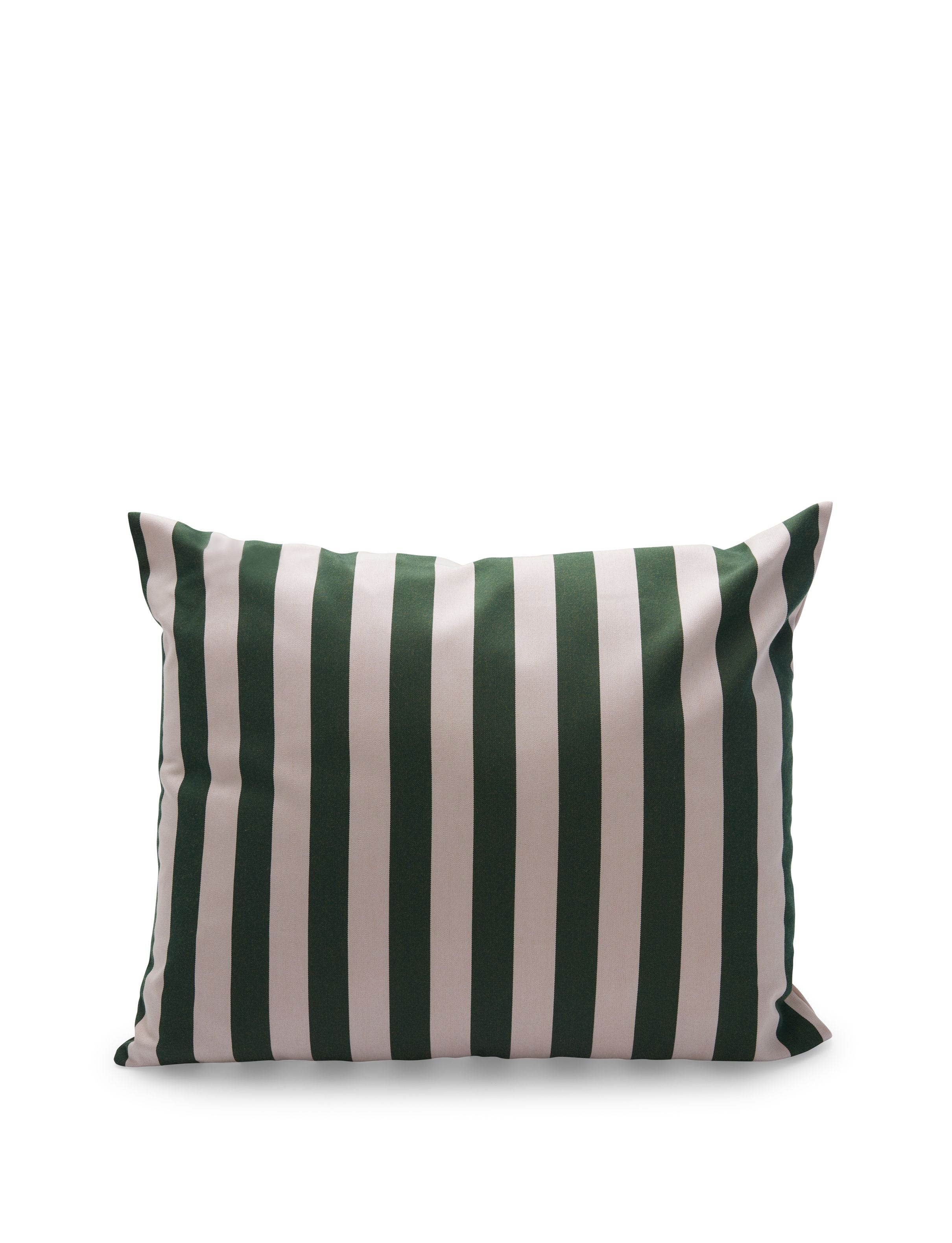 Cuscino Skagerak Barriere 60x50 cm, albicocca chiara/striscia verde scuro