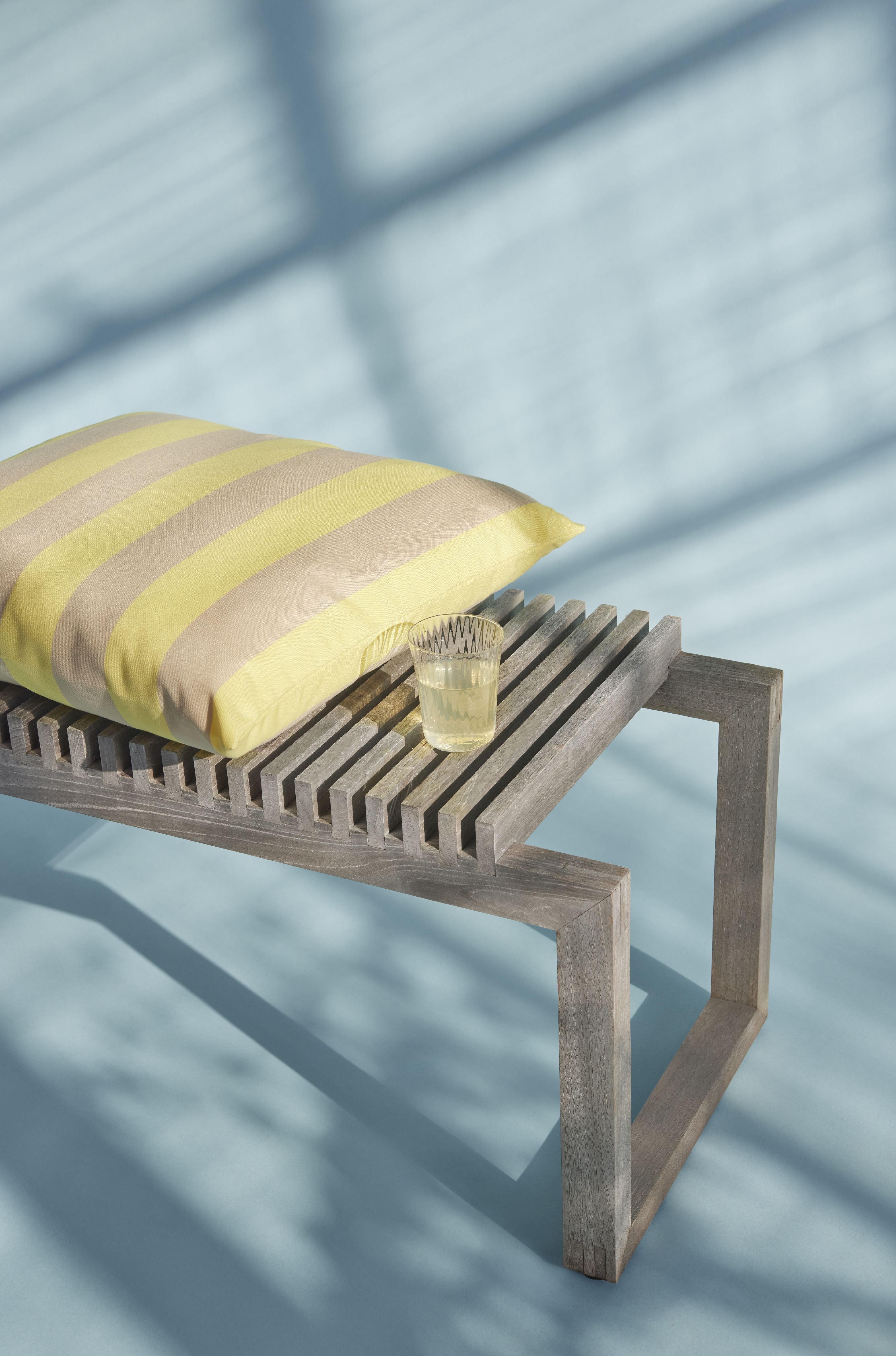 Skagerak Barriere Pillow 60x50 cm, citron/sandstribe