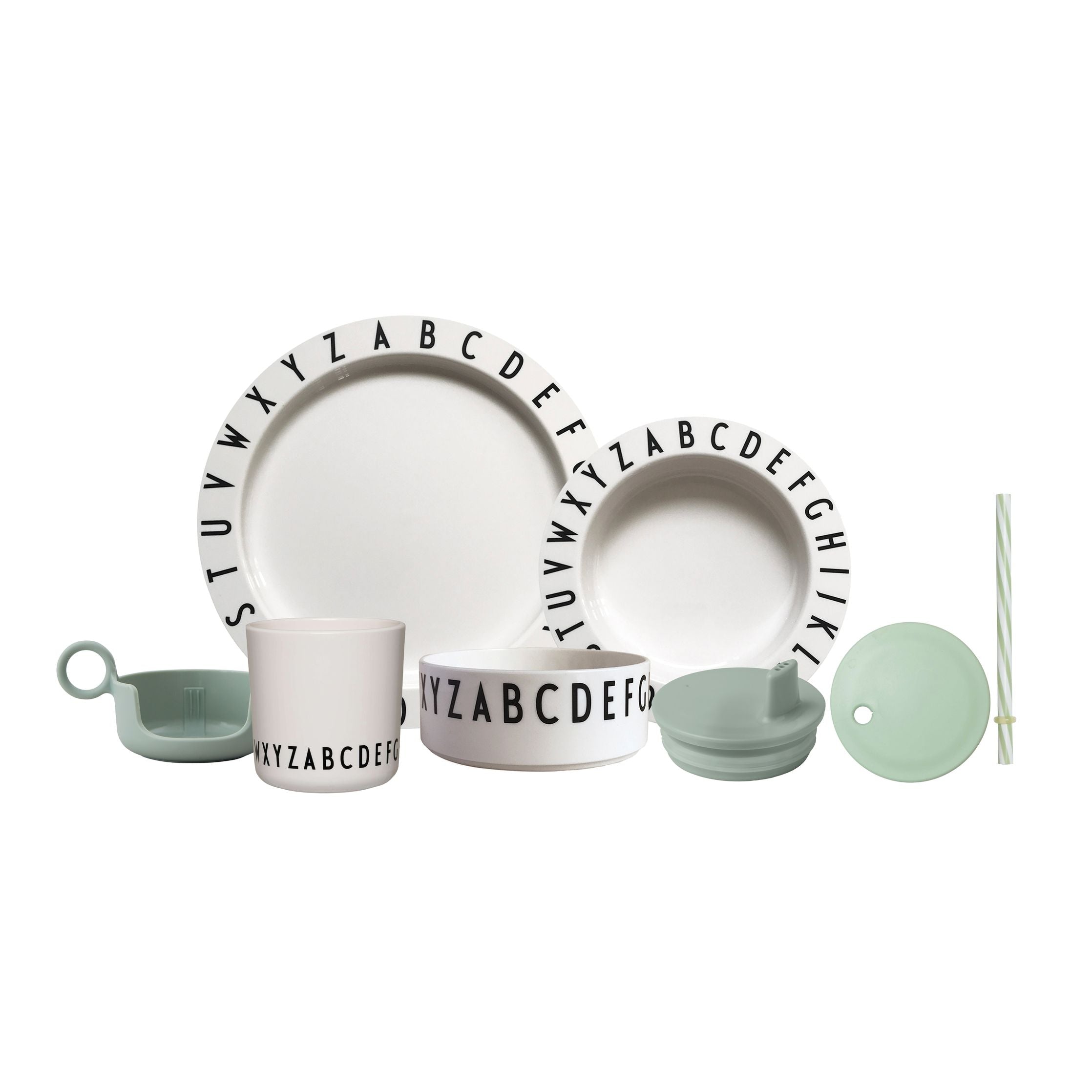 Design Letters Eet & leer Eco Starter Set, groen/wit