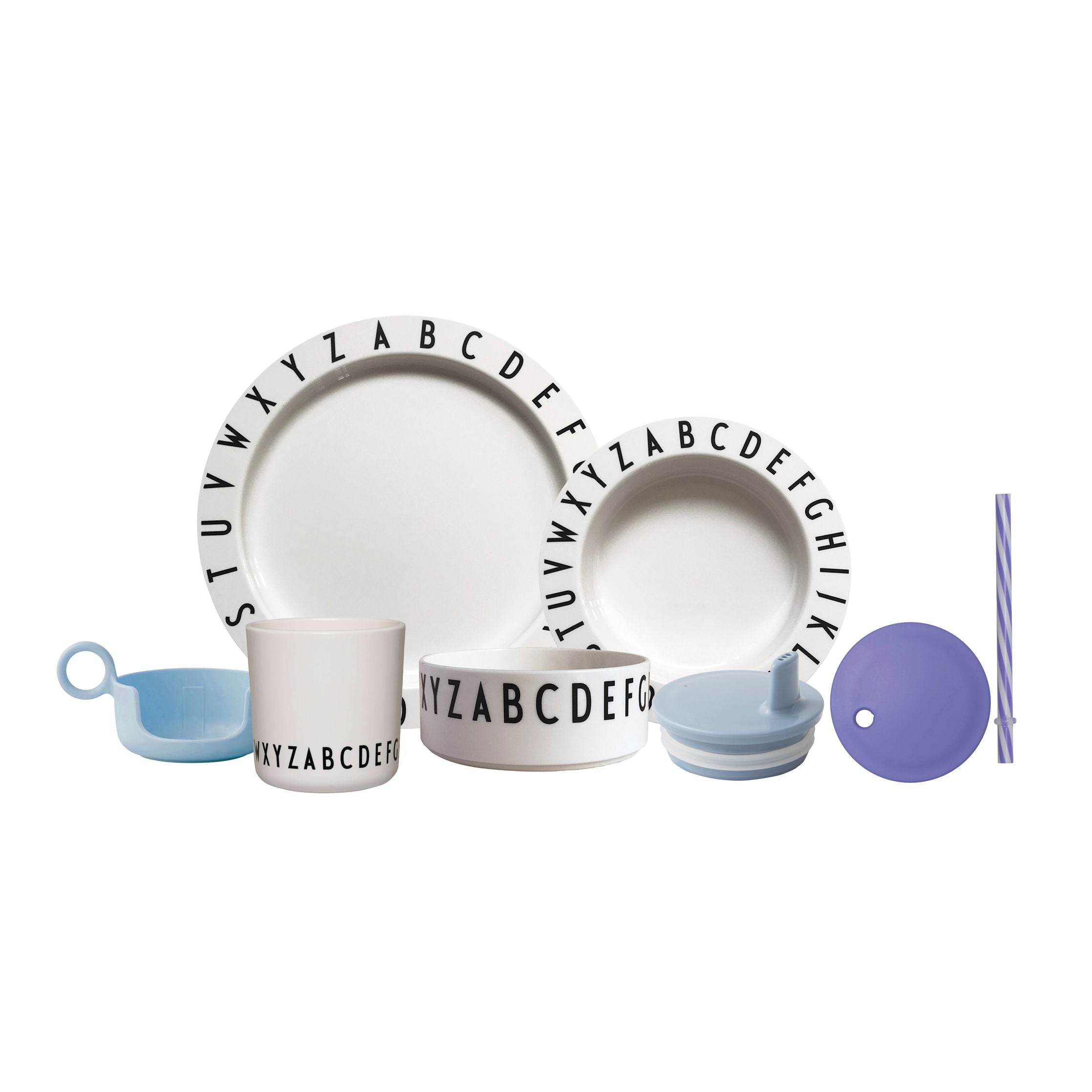 Design Letters Eet & leer Eco Starter Set, Light Blue/White