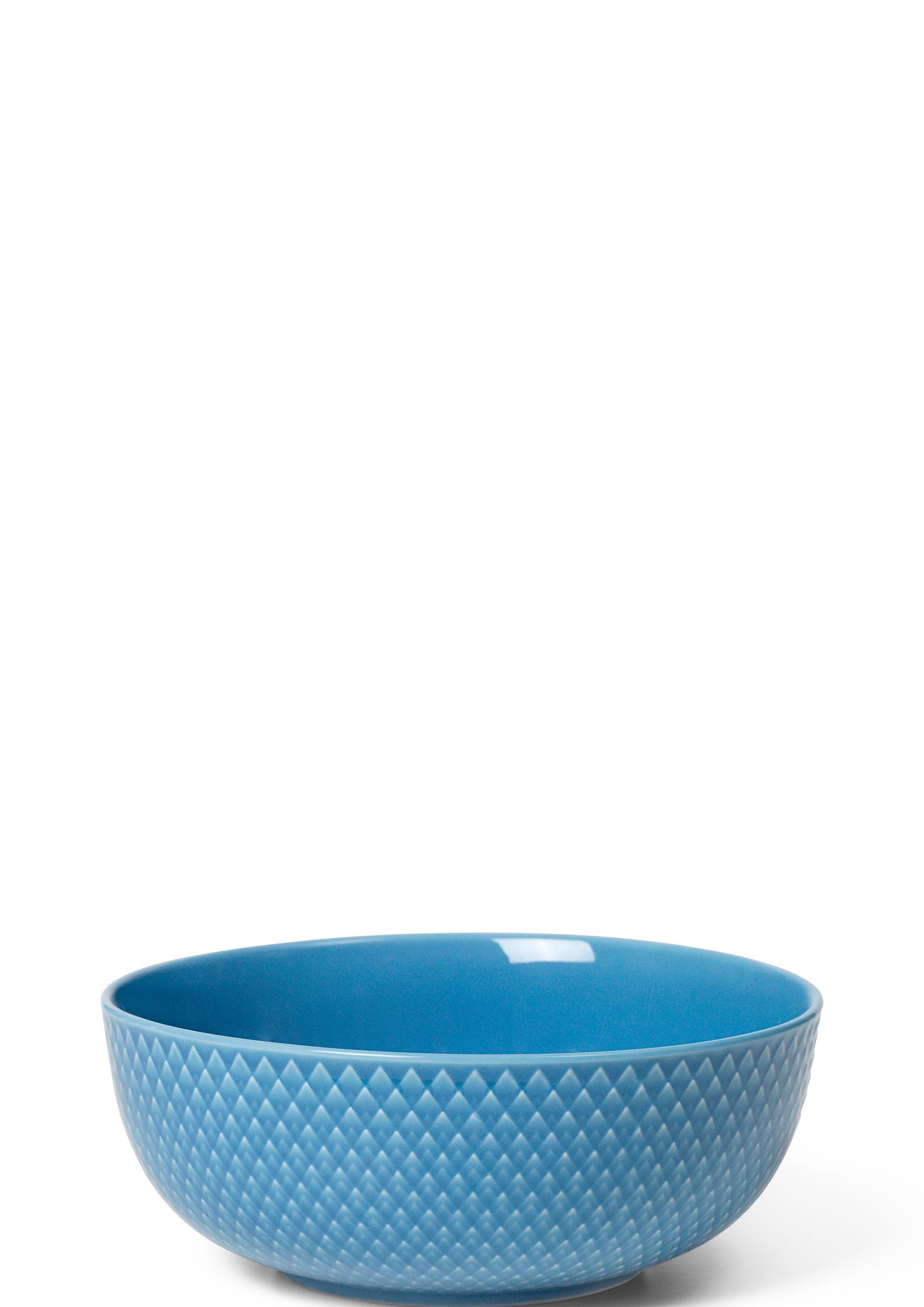 Lyngby Porcelæn Rhombe Color Bowl Ø15,5 cm, blauw