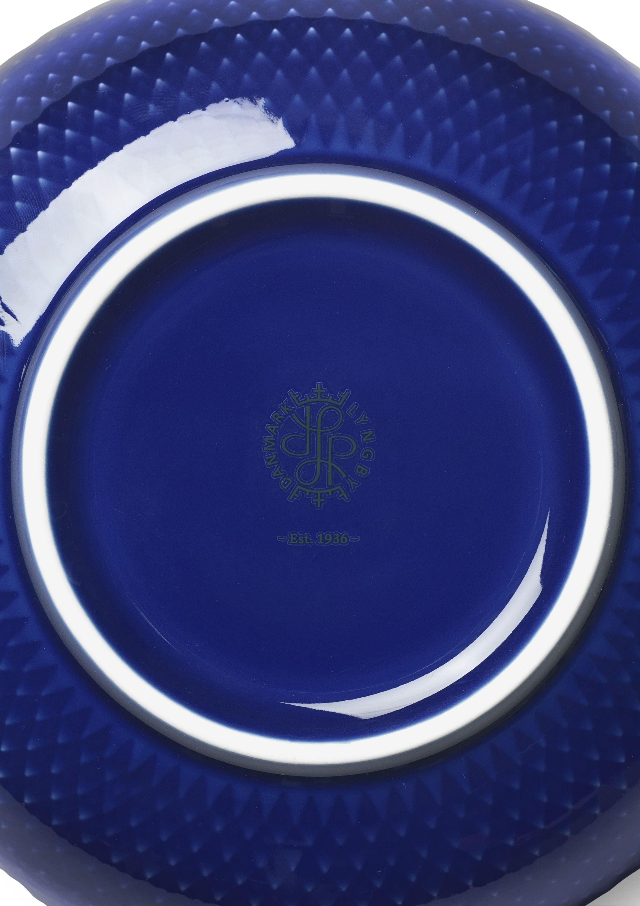 Lyngby Porcelæn Rhombe Color Bowl Ø15,5 cm, tummansininen
