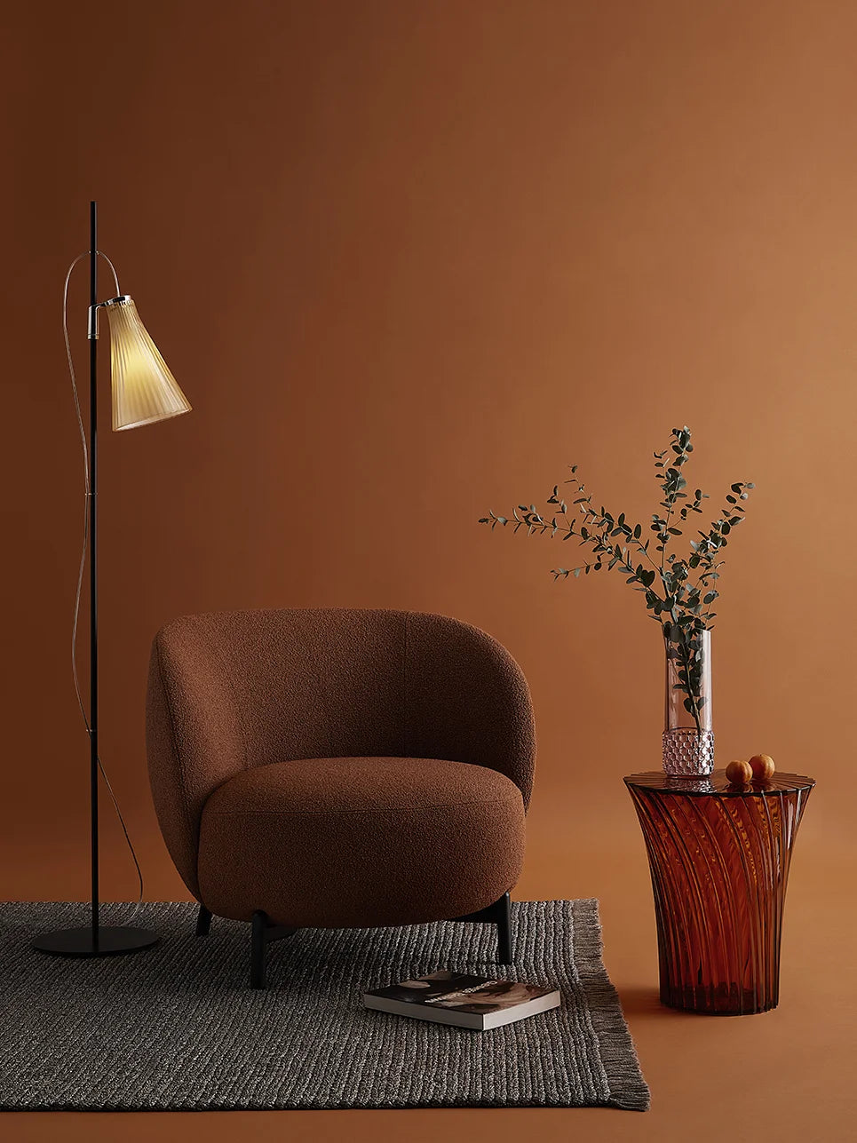 Kartell Lunam hægindastóll Orto, Brown