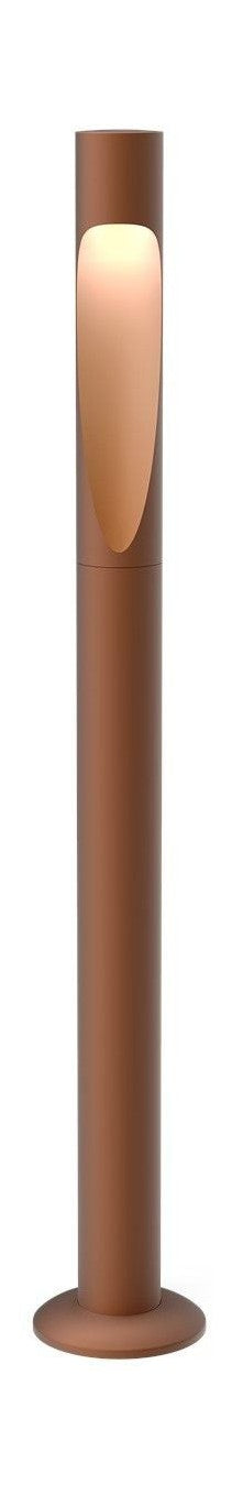 Louis Poulsen Flindt Garden Bollard LED 3000 K 6,5 W Base avec adaptateur Long, Corten