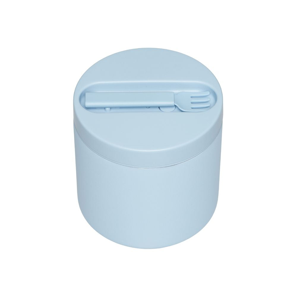 Design Lettere Travel THERMO Lunch Box grande, azzurro