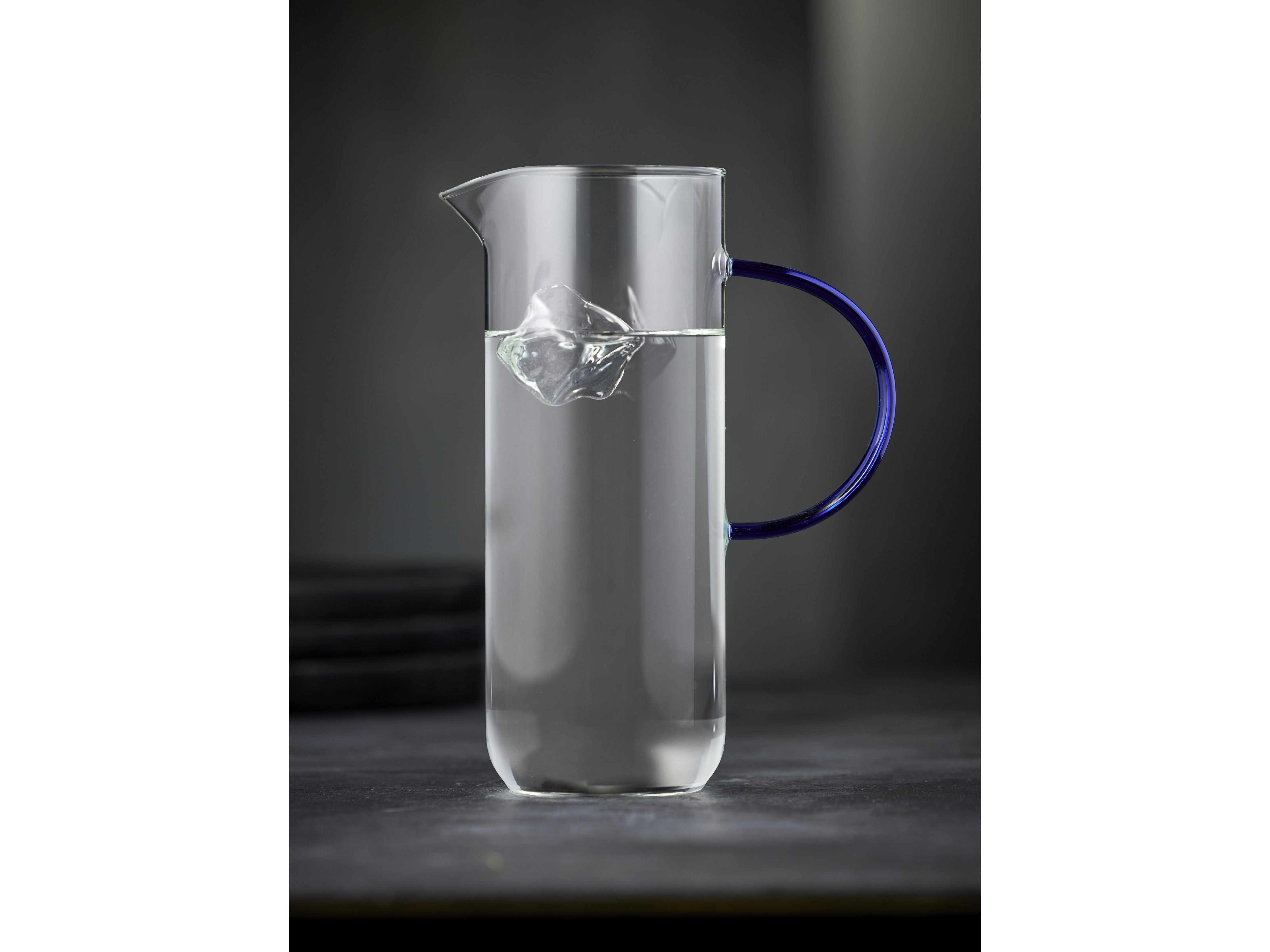 Lyngby Glas Turinglaskrug 1,1 l, klar/blau