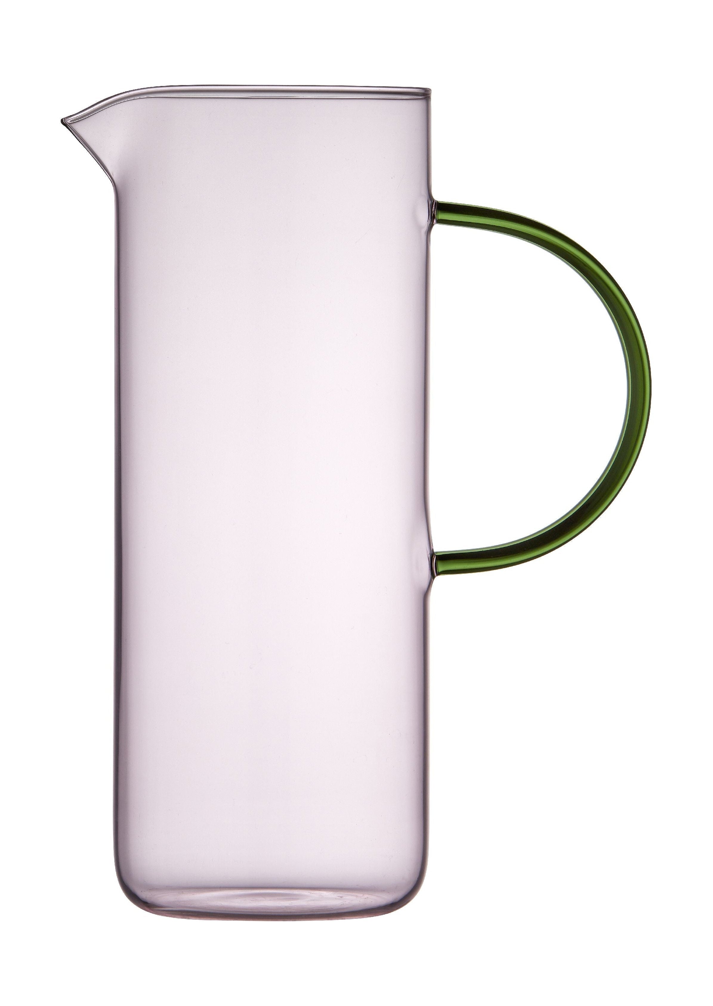 Lyngby Glas Torino Glass Jug 1,1 L, rosa/verde