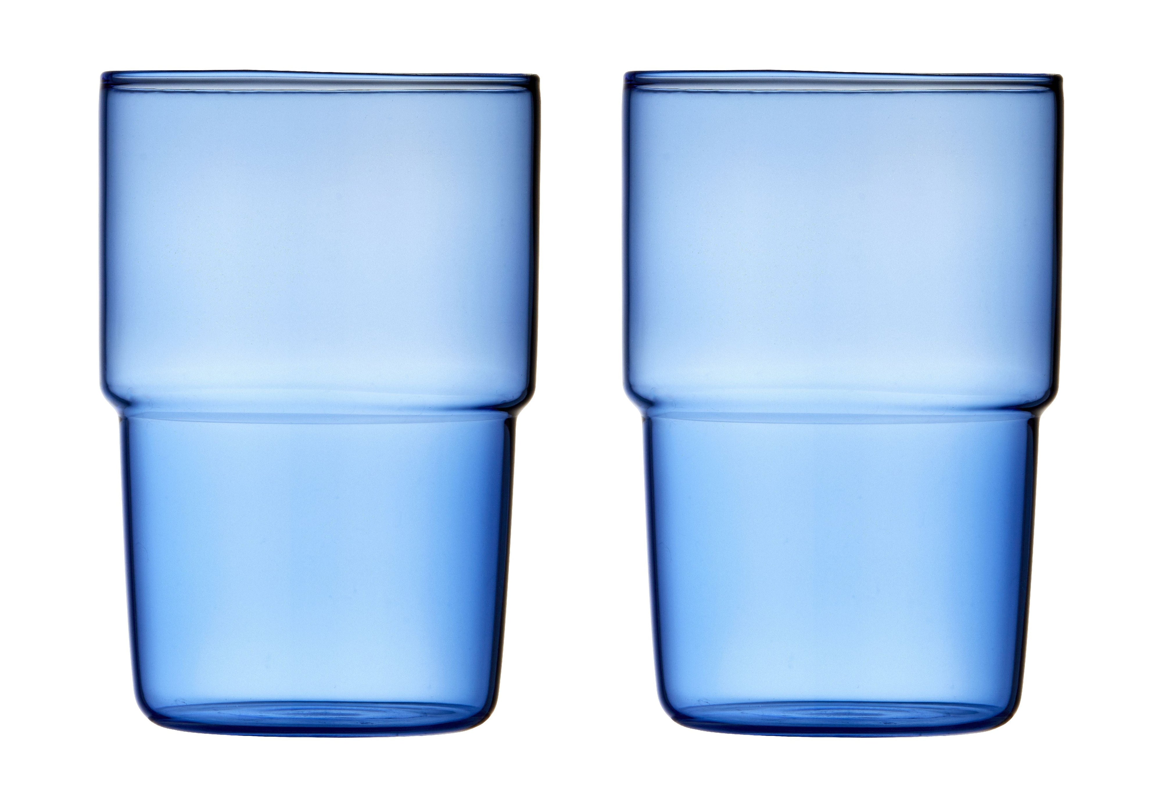 Lyngby glas torino beve di vetro 40 cl 2 pezzi, blu