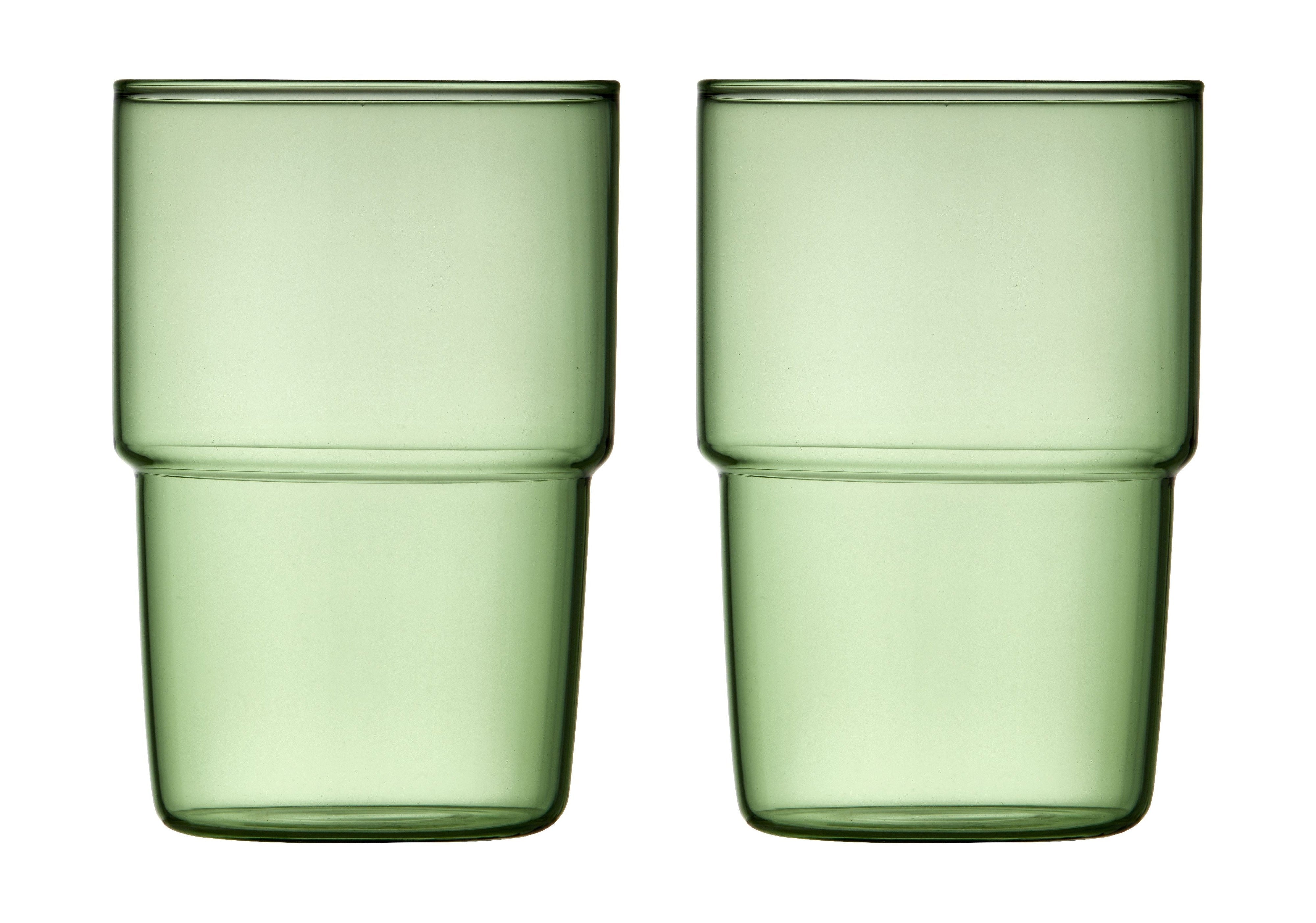 Lyngby Glas Torino Drinking Glass 40 CL 2 PC -er, grønn