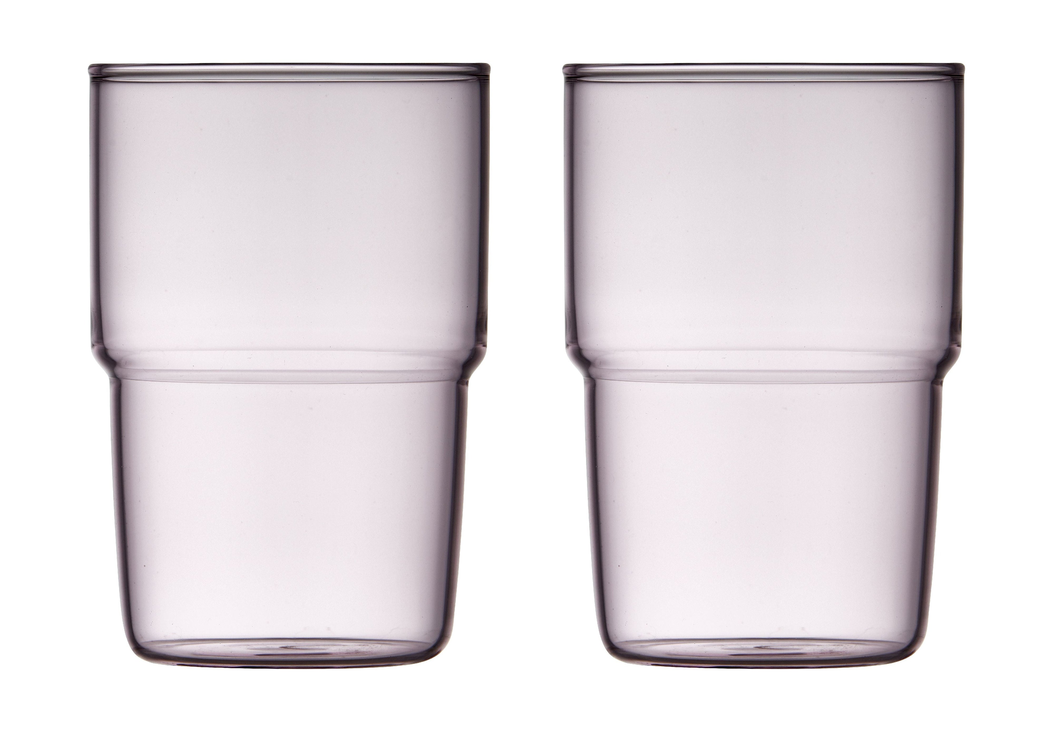 Lyngby Glas Torino Drinking Glass 40 CL 2 stk, rosa