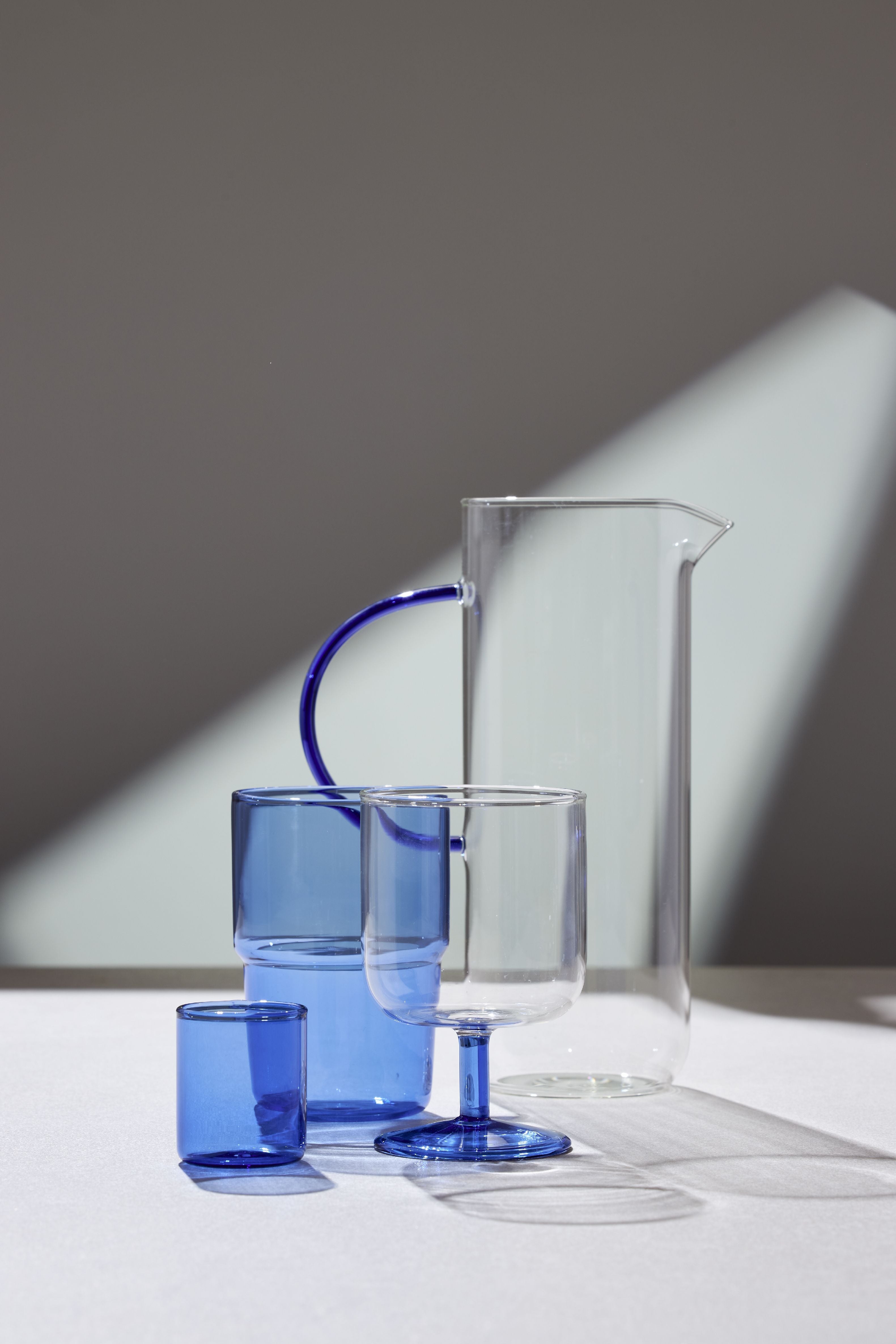 Lyngby Glas Torino Glass Less 1,1 L，透明/蓝色