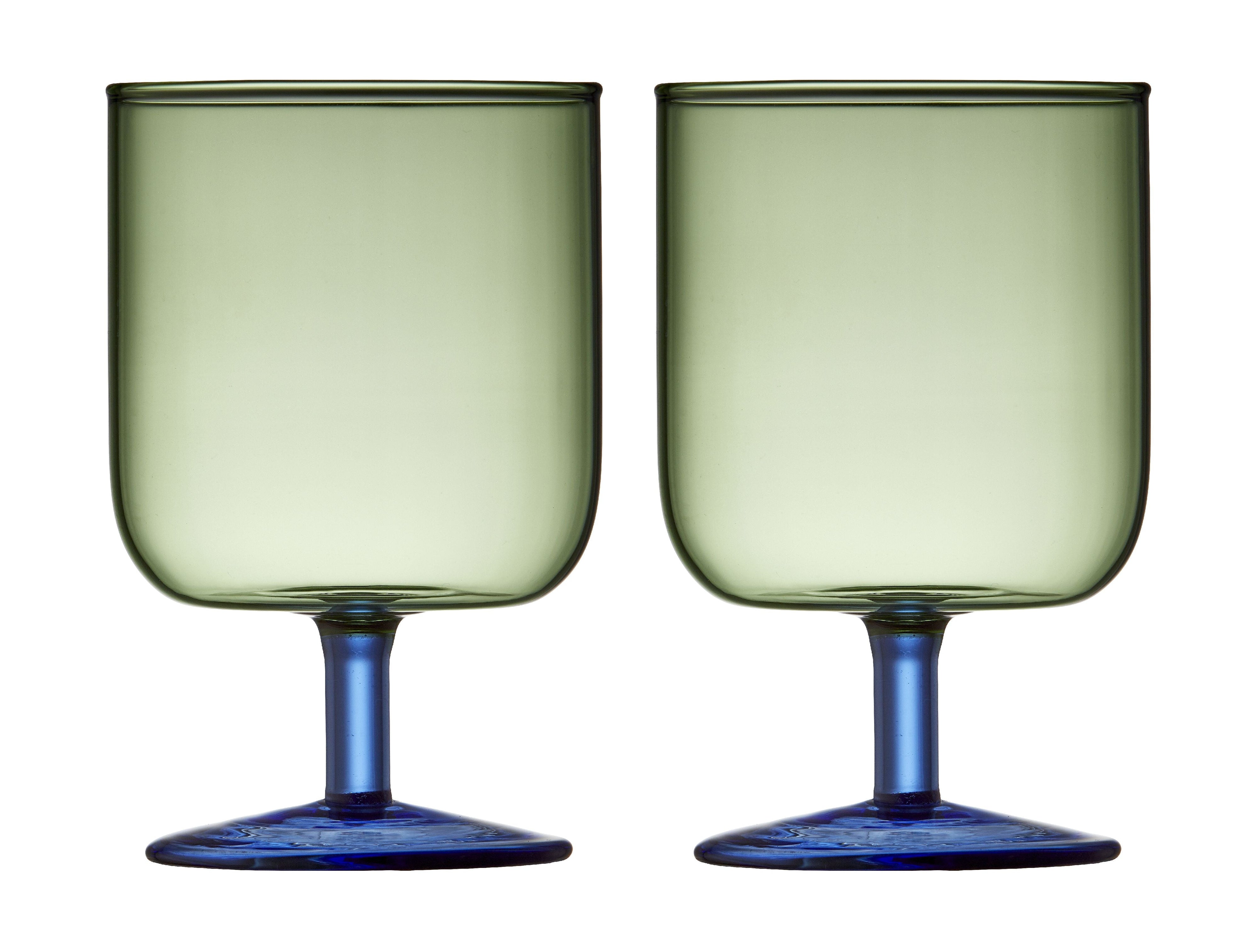 Lyngby glas torino wine bicchiere 30 cl 2 pezzi, verde/blu