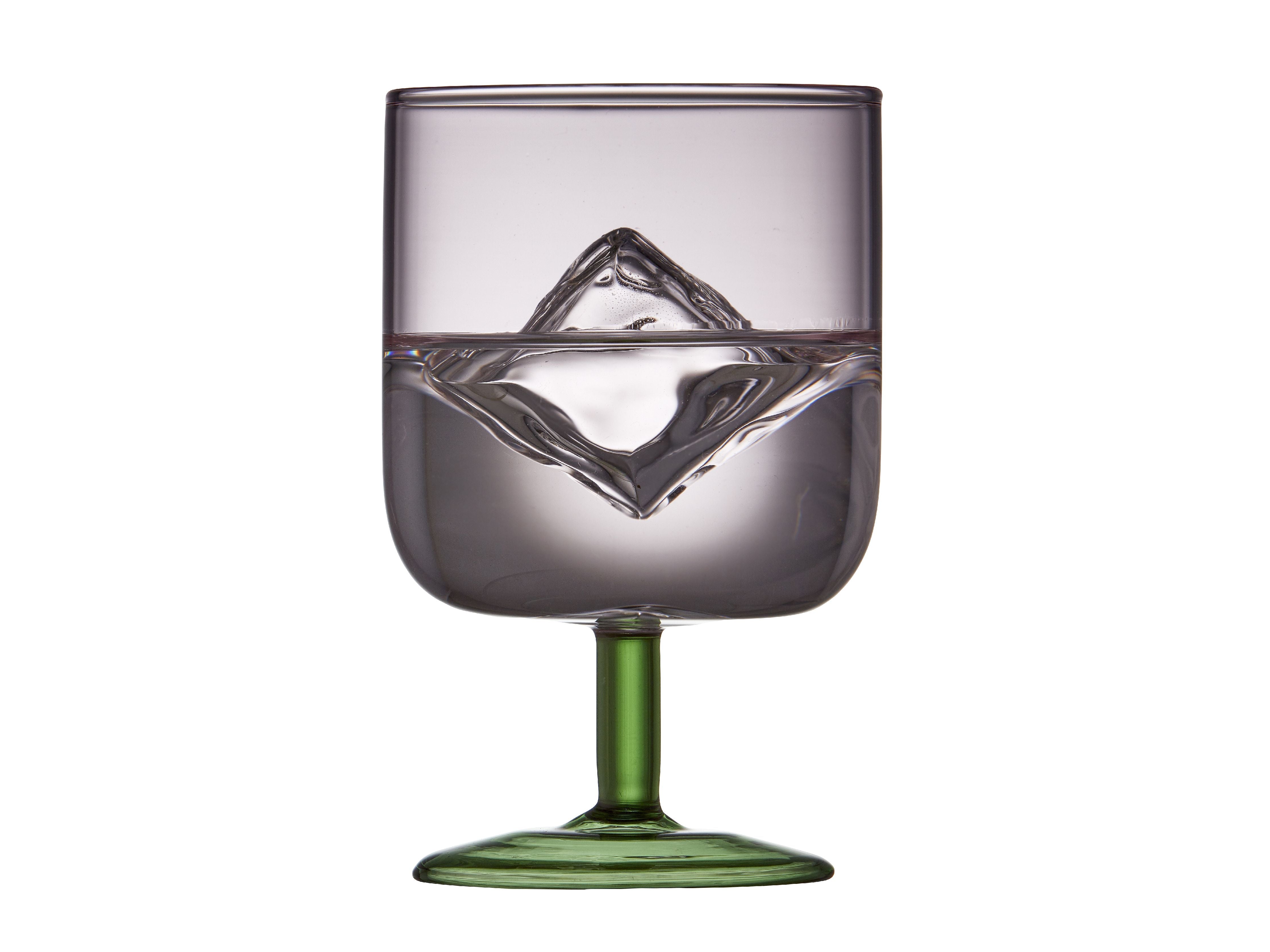 Lyngby Glas Torino Wine Glass 30 Cl 2 Pcs, Pink/Green