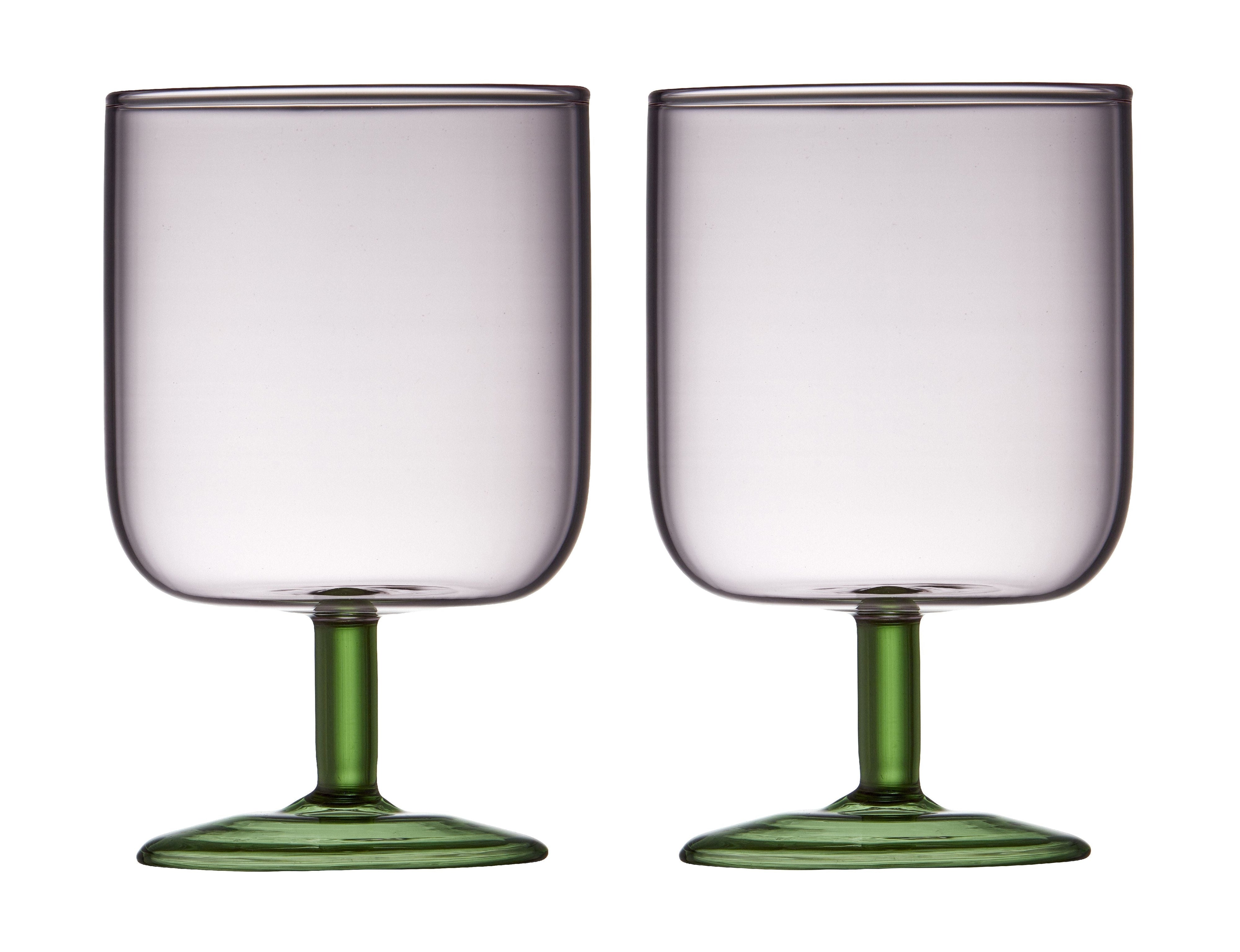 Lyngby glas torino vino vetro 30 cl 2 pezzi, rosa/verde