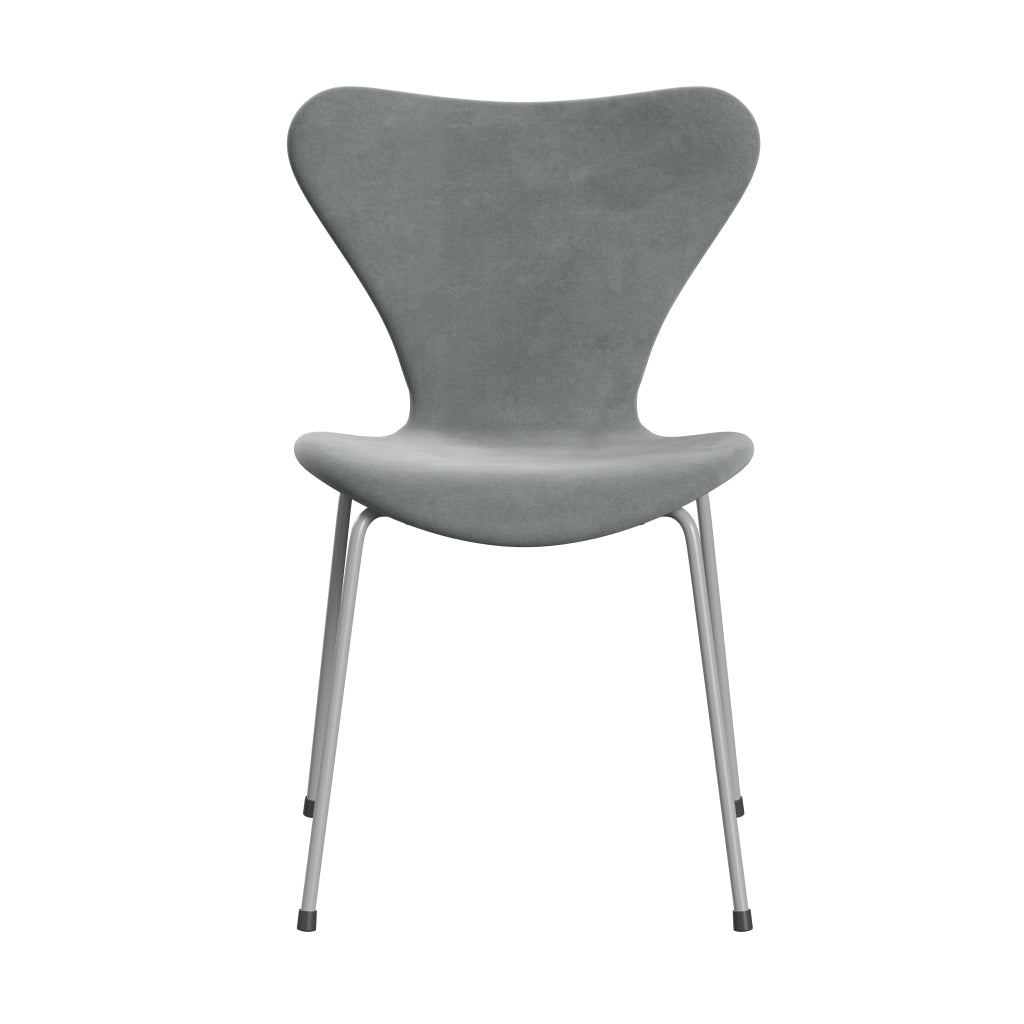 Fritz Hansen 3107 chaise complète complète, neuf gris / sceau de velours gris / belfast