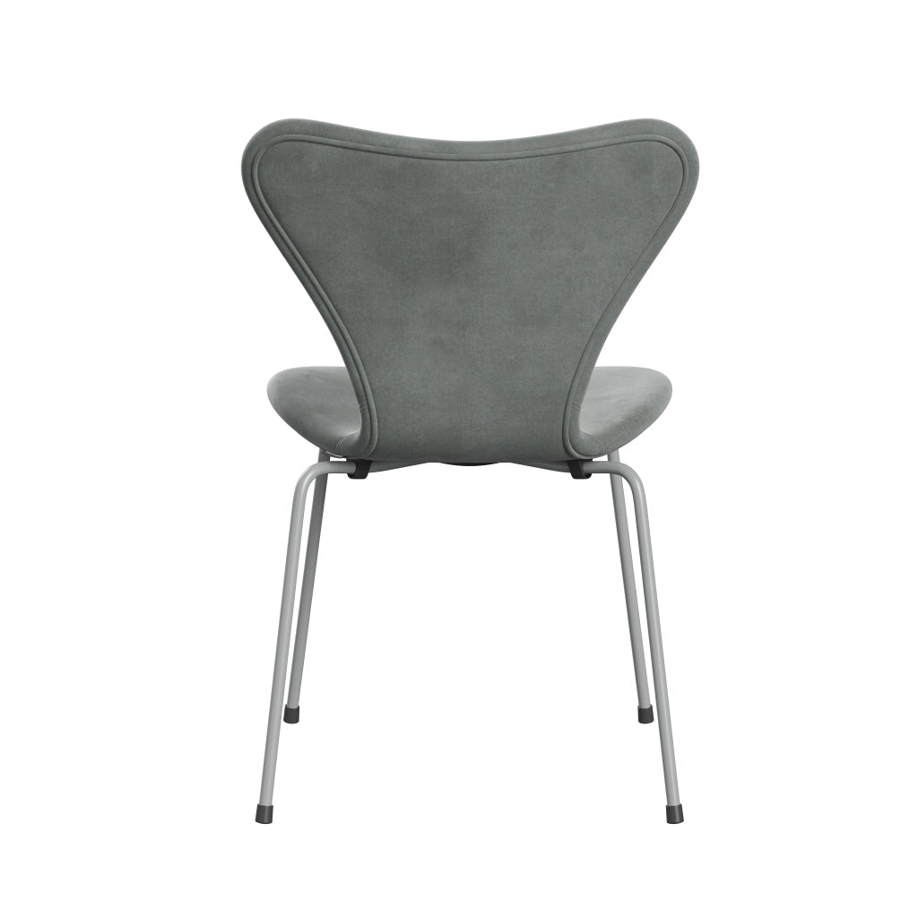 Fritz Hansen 3107 Stuhl Full Polstery, neun Grau/Belfast Velvet Seal Grau