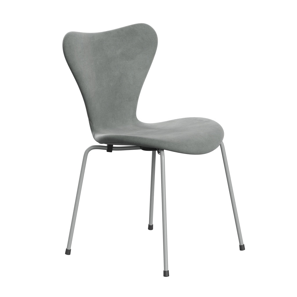 Fritz Hansen 3107 stoel Volledige bekleding, negen grijs/belfast fluwelen afdichting grijs