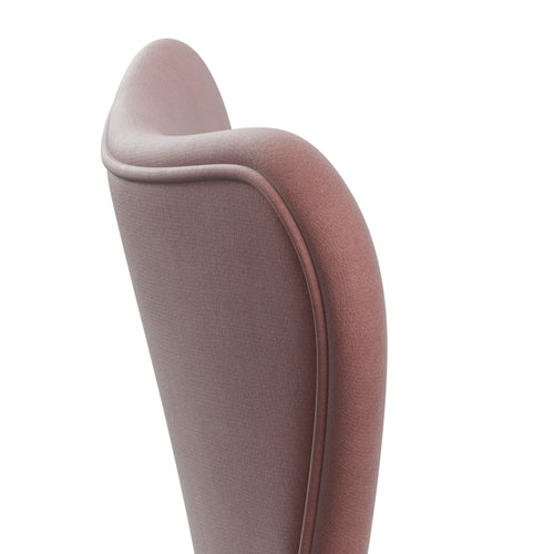 Fritz Hansen 3107 chaise complète complète, neuf rose brumeuse gris / belfast en velours