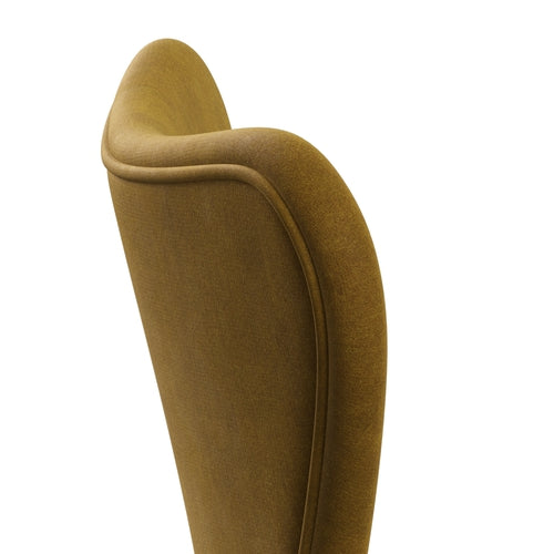 Fritz Hansen 3107 chaise complète complète, bronze brun / belvet velours ocre doux