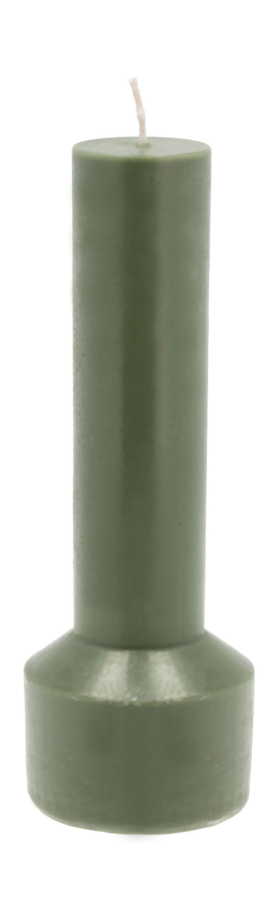 Candela del pilastro della collezione Villa Styles Ø 7 x 20 cm, verde scuro
