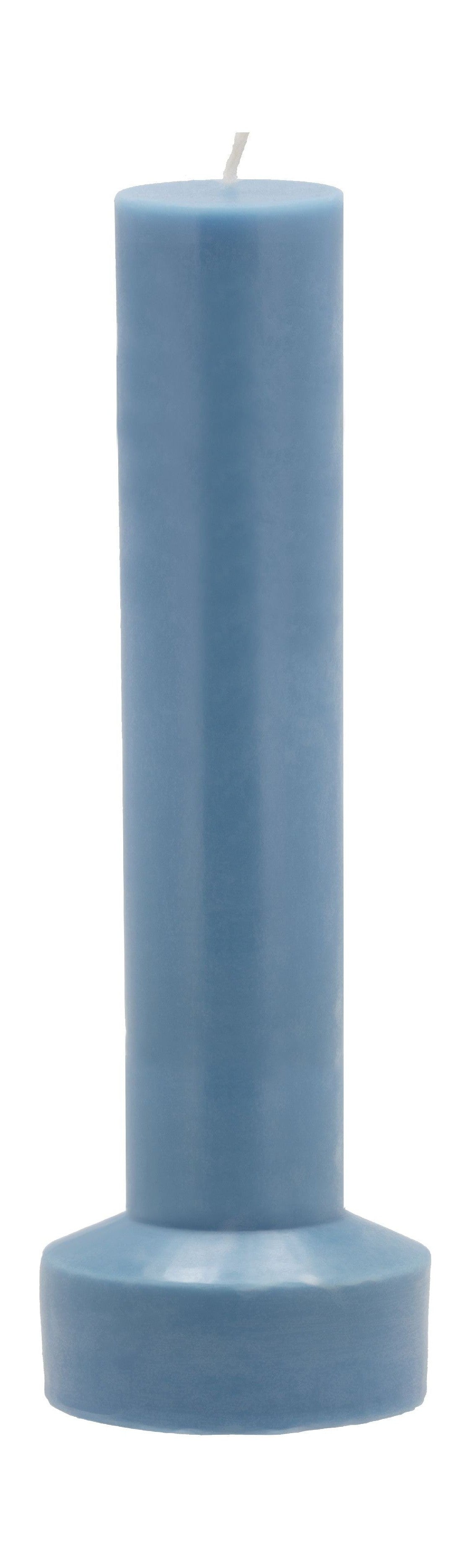 别墅收集样式的支柱蜡烛Ø8x 23厘米，蓝色