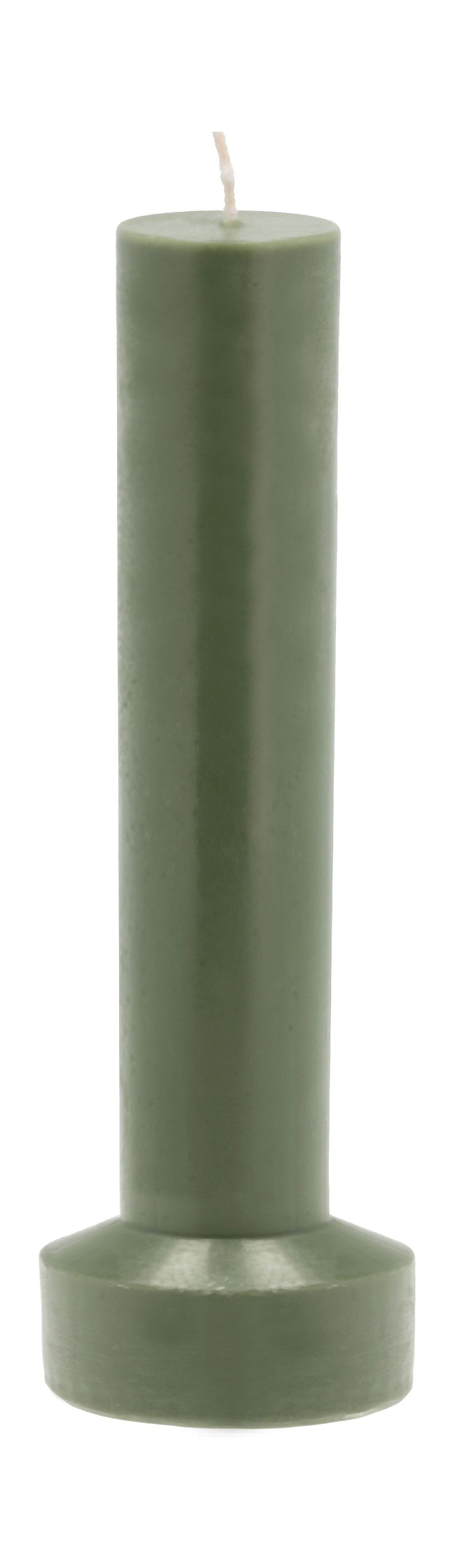 Candela del pilastro della collezione Villa Styles Ø 8 x 23 cm, verde scuro
