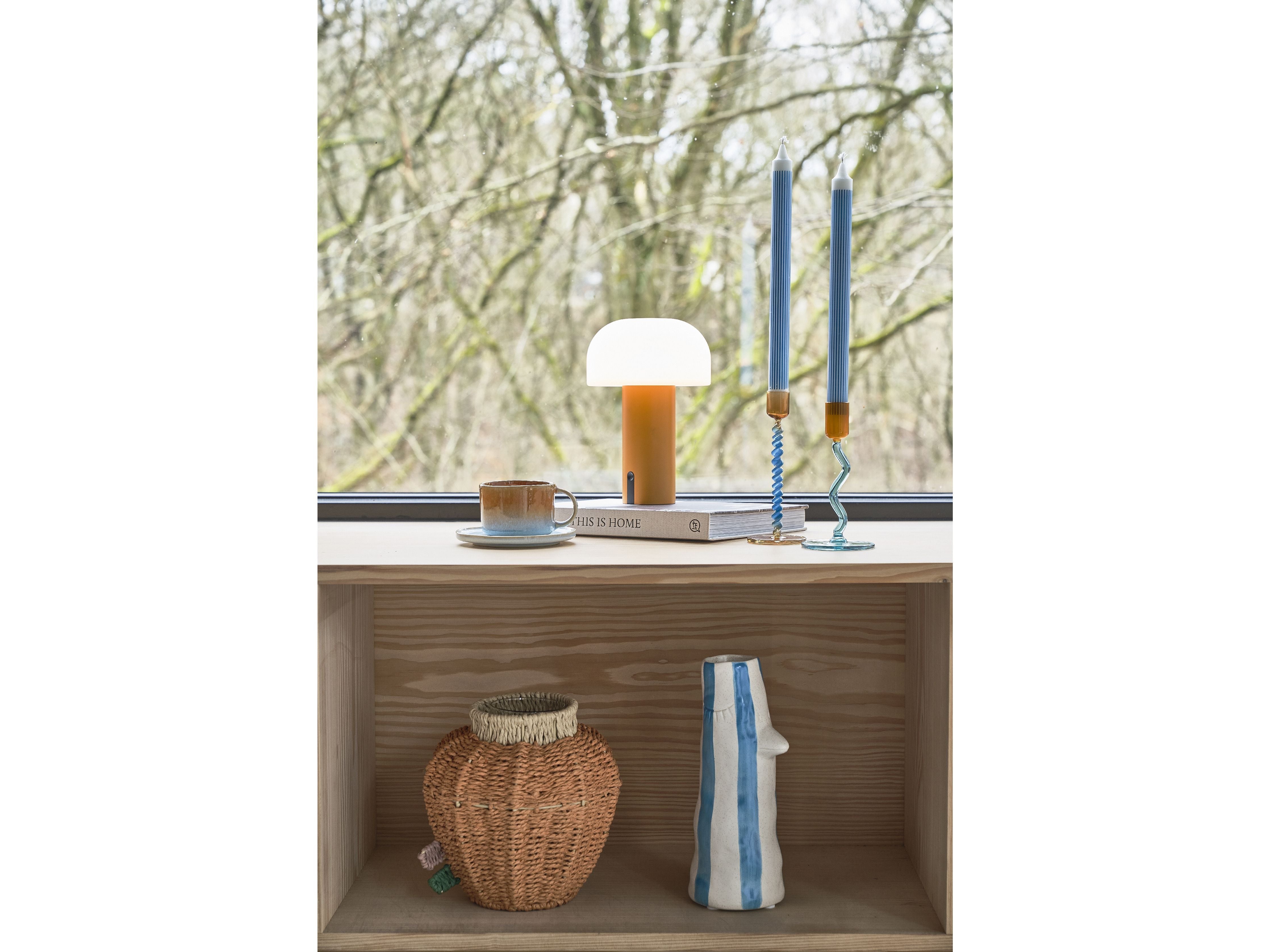 Villa Collection Stijlen LED -lamp Ø 15 x 22,5 cm, barnsteen