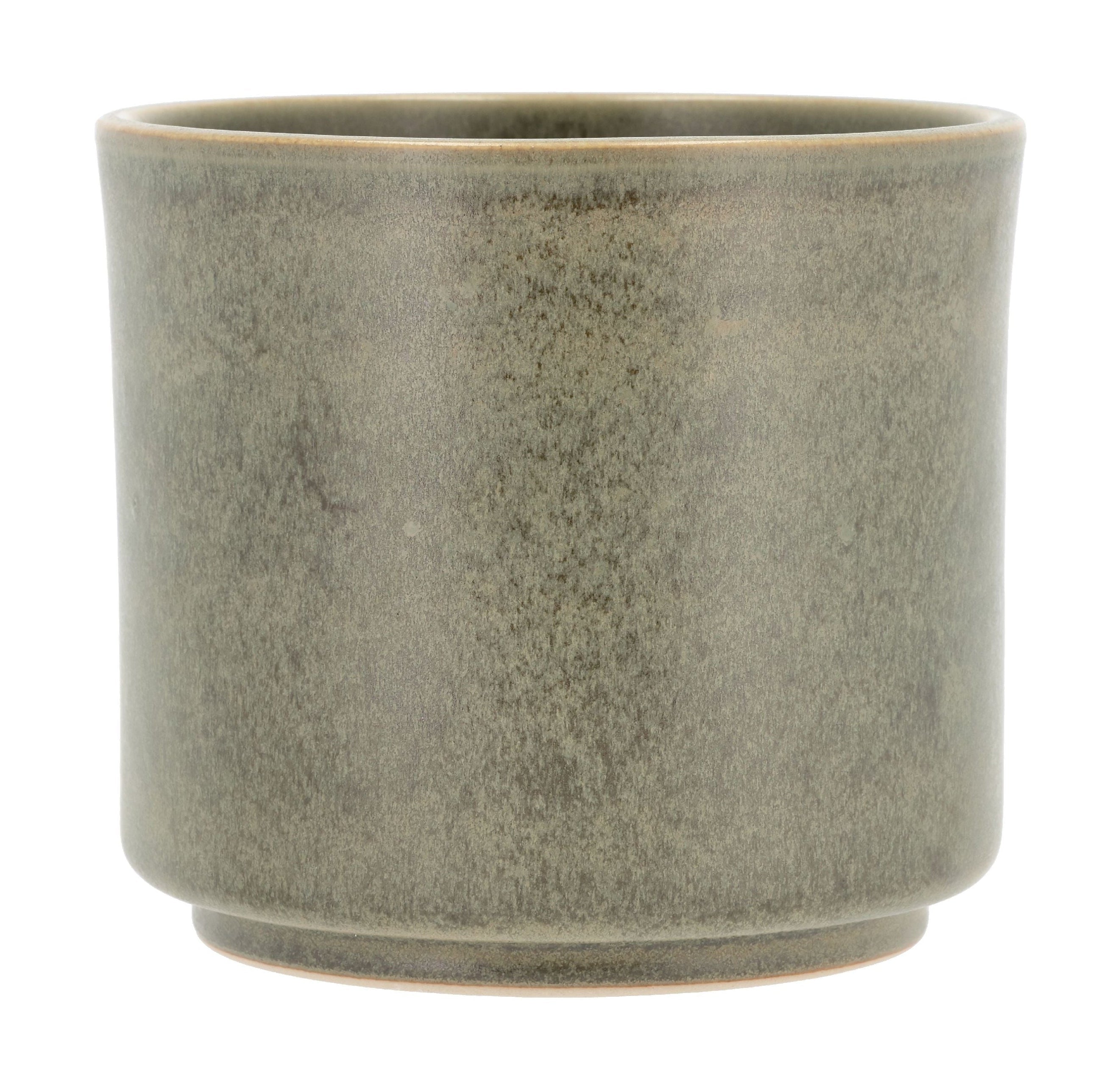 Villa Collection Leer Flowerpot Ø 15 x 13 cm, groen