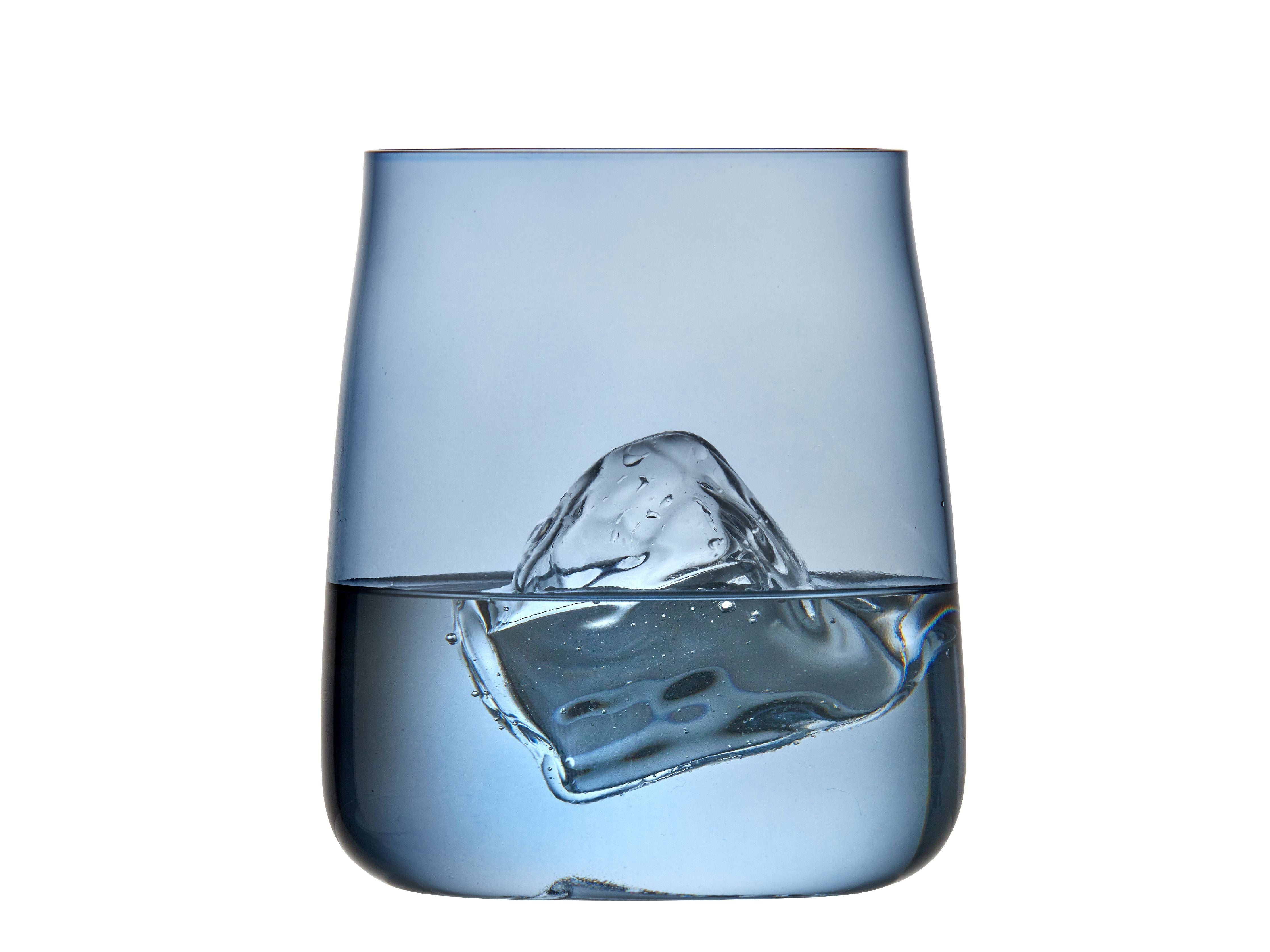 Lyngby Glas Krystal Zero vandglas 42 Cl 4 stk, blå