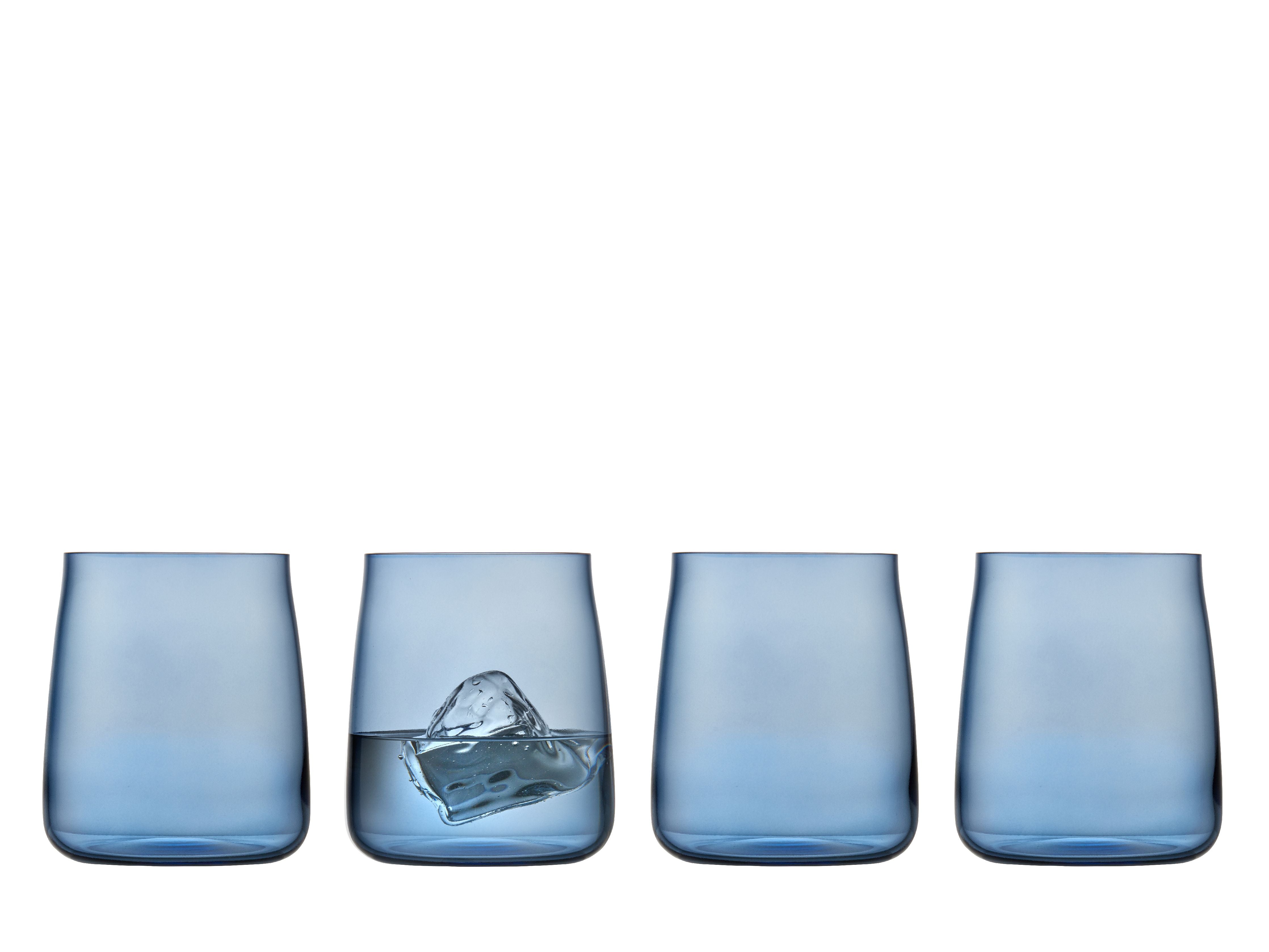 Lyngby Glas Krystal Zero vandglas 42 Cl 4 stk, blå