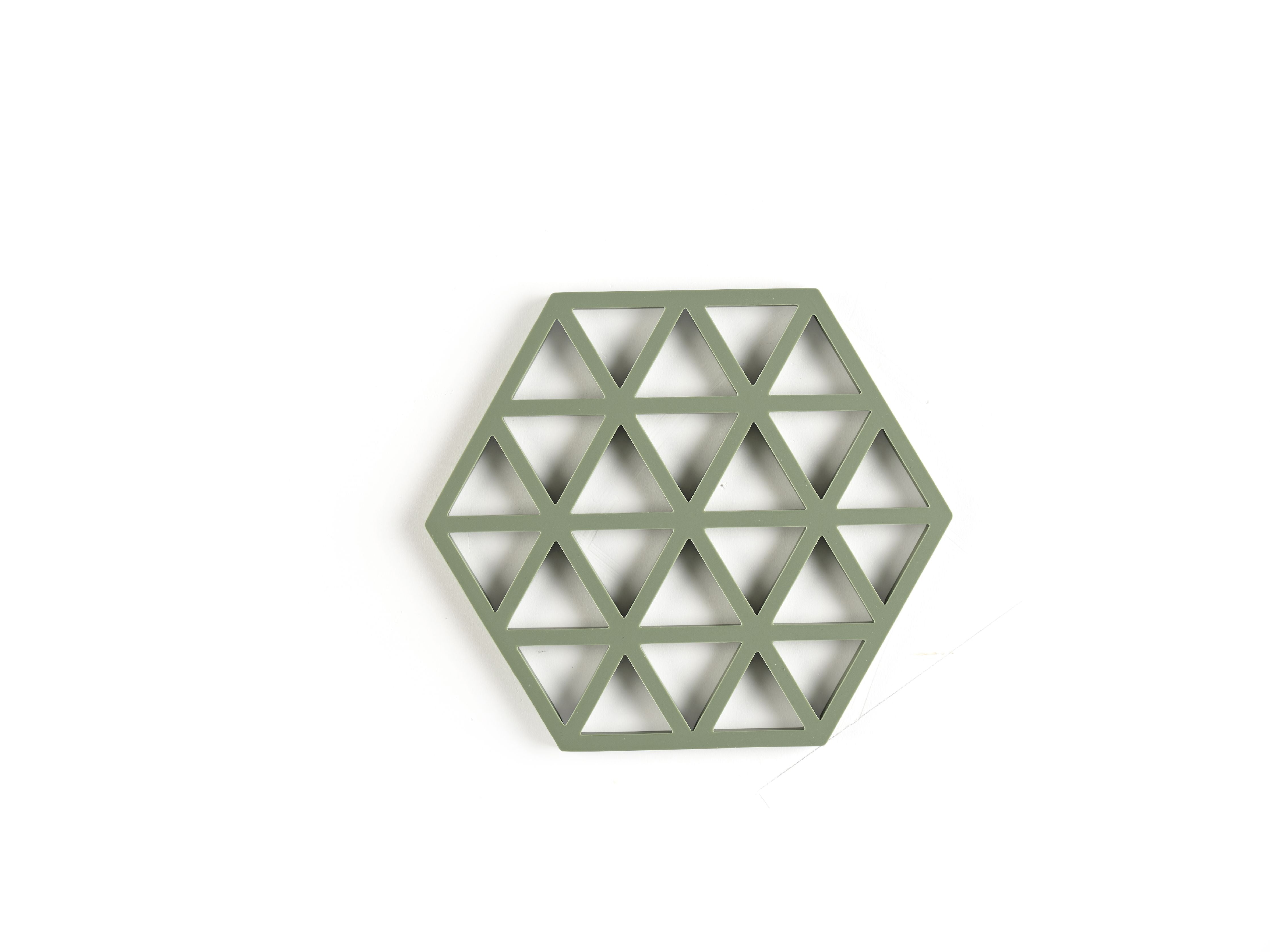 Zone Denmark Driehoeken trivet 16 x 14 x 0,9 cm, rozemarijn