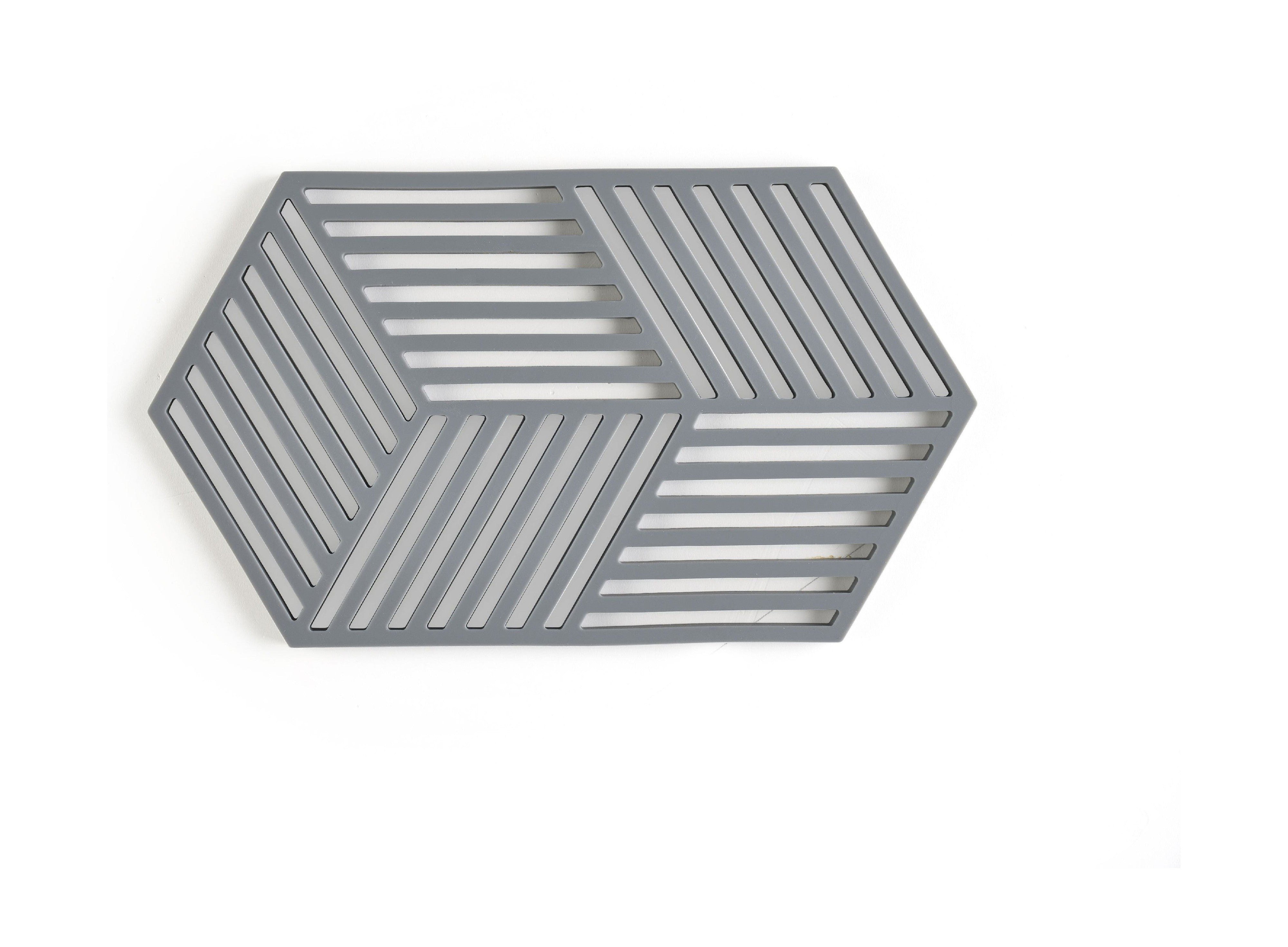 Zone Denmark Hexagon Trivet 24 x 14 x 0,9 cm, viileä harmaa