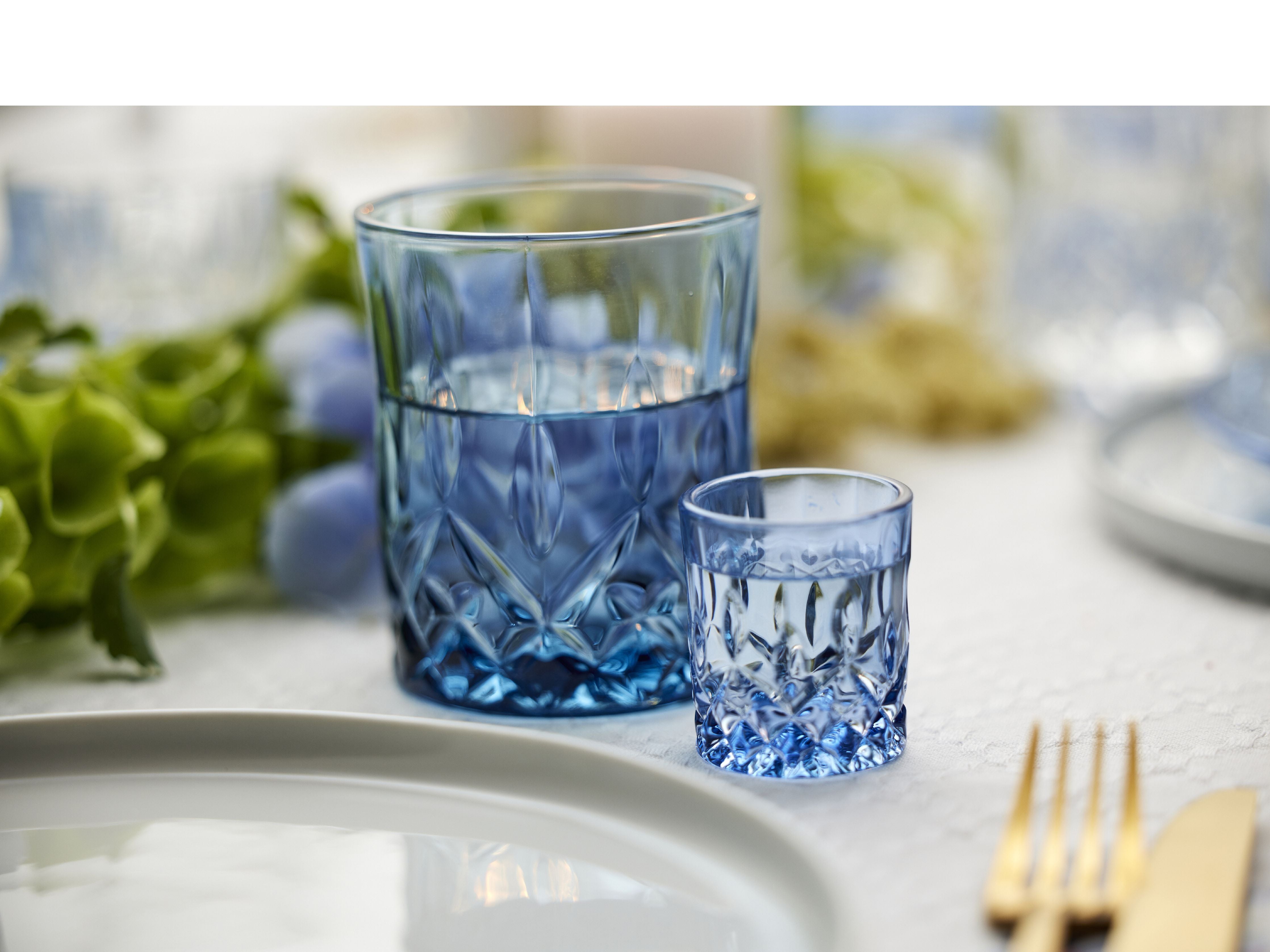 Lyngby Glas Sorrento Shot Glass 4 Cl 4 PCS., Bleu