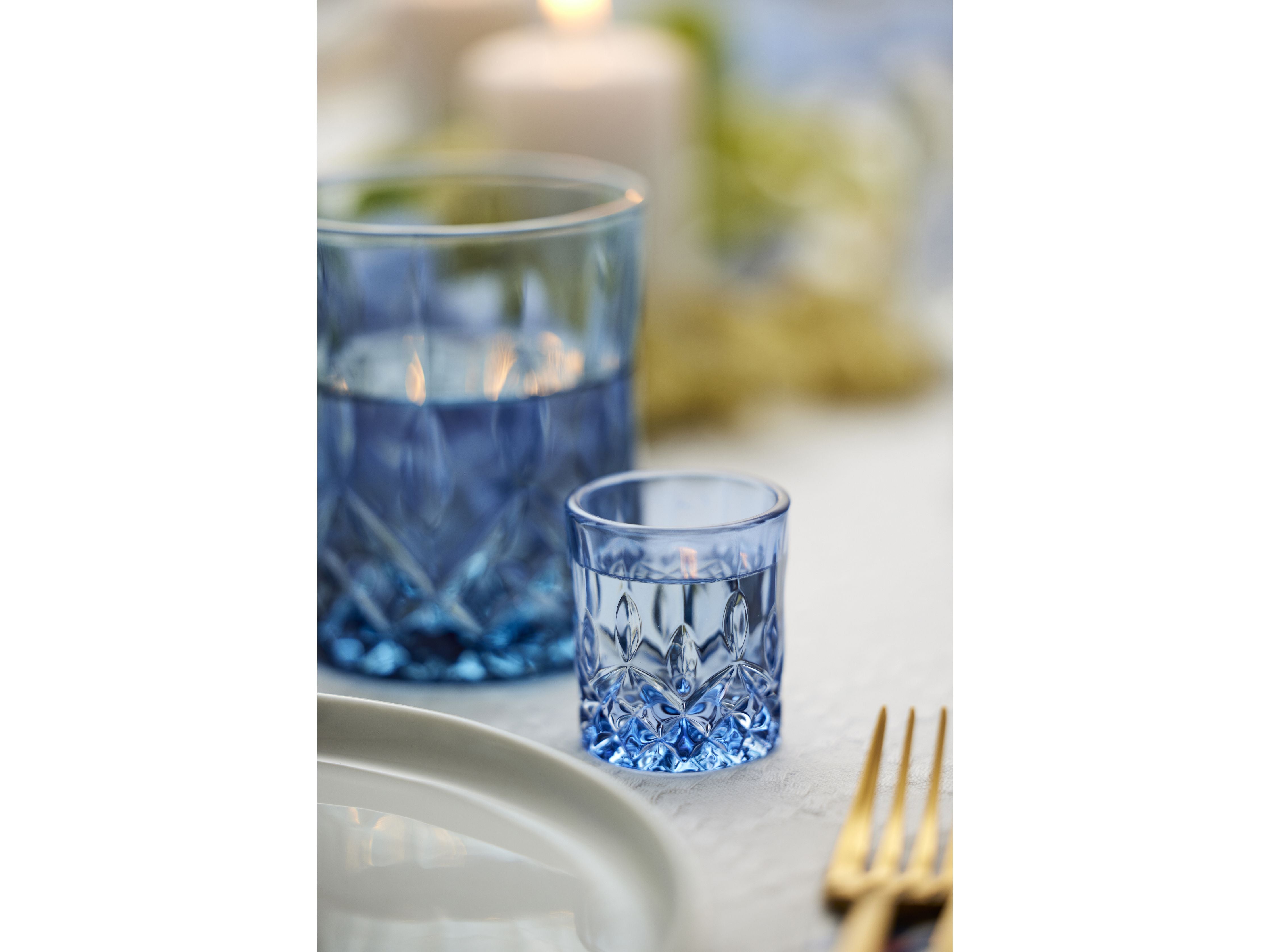 Lyngby Glas Sorrento Shot Glass 4 Cl 4 PCS., Bleu