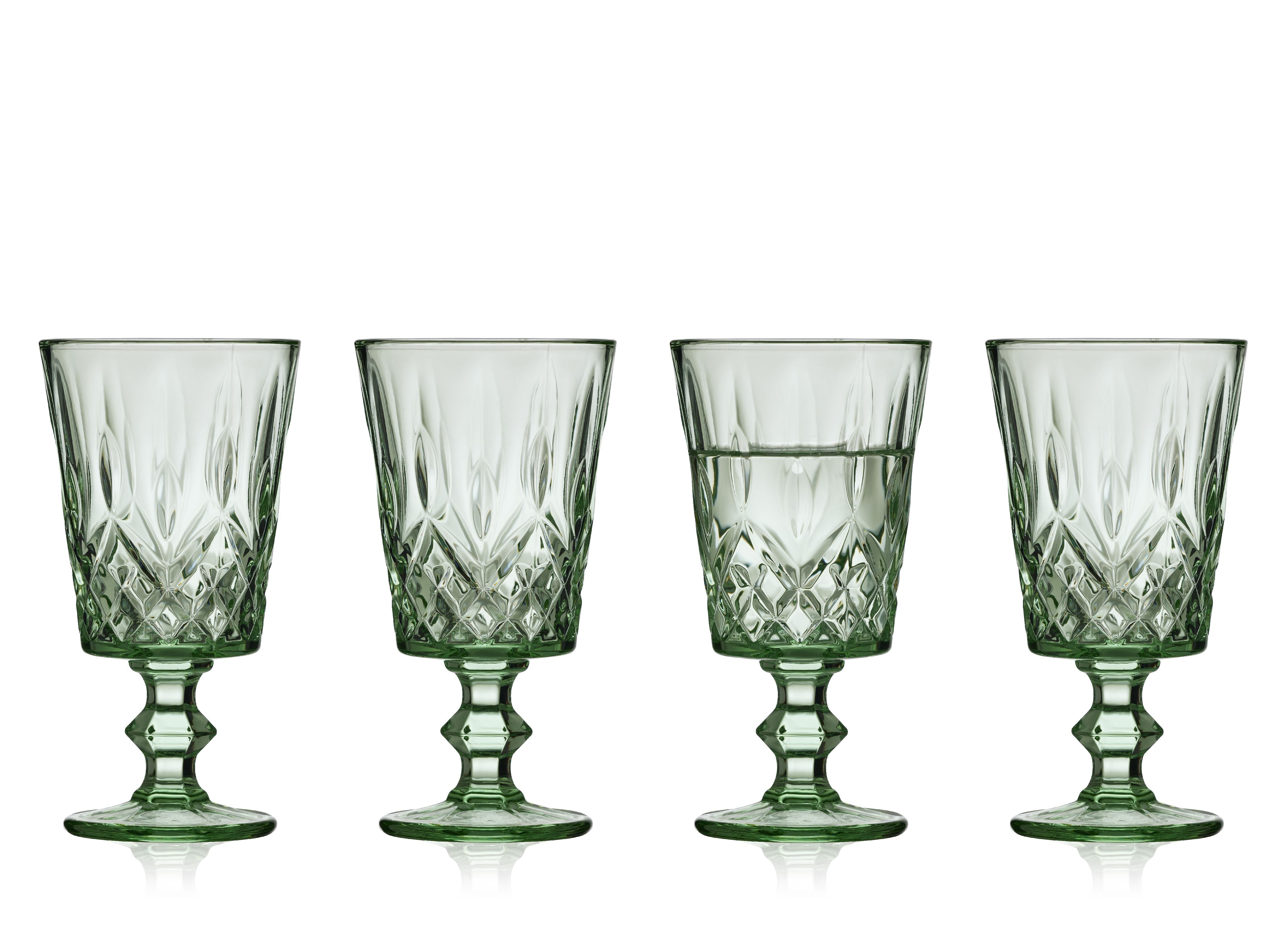 Lyngby Glas Sorrento vinglas 29 cl 4 st, grönt