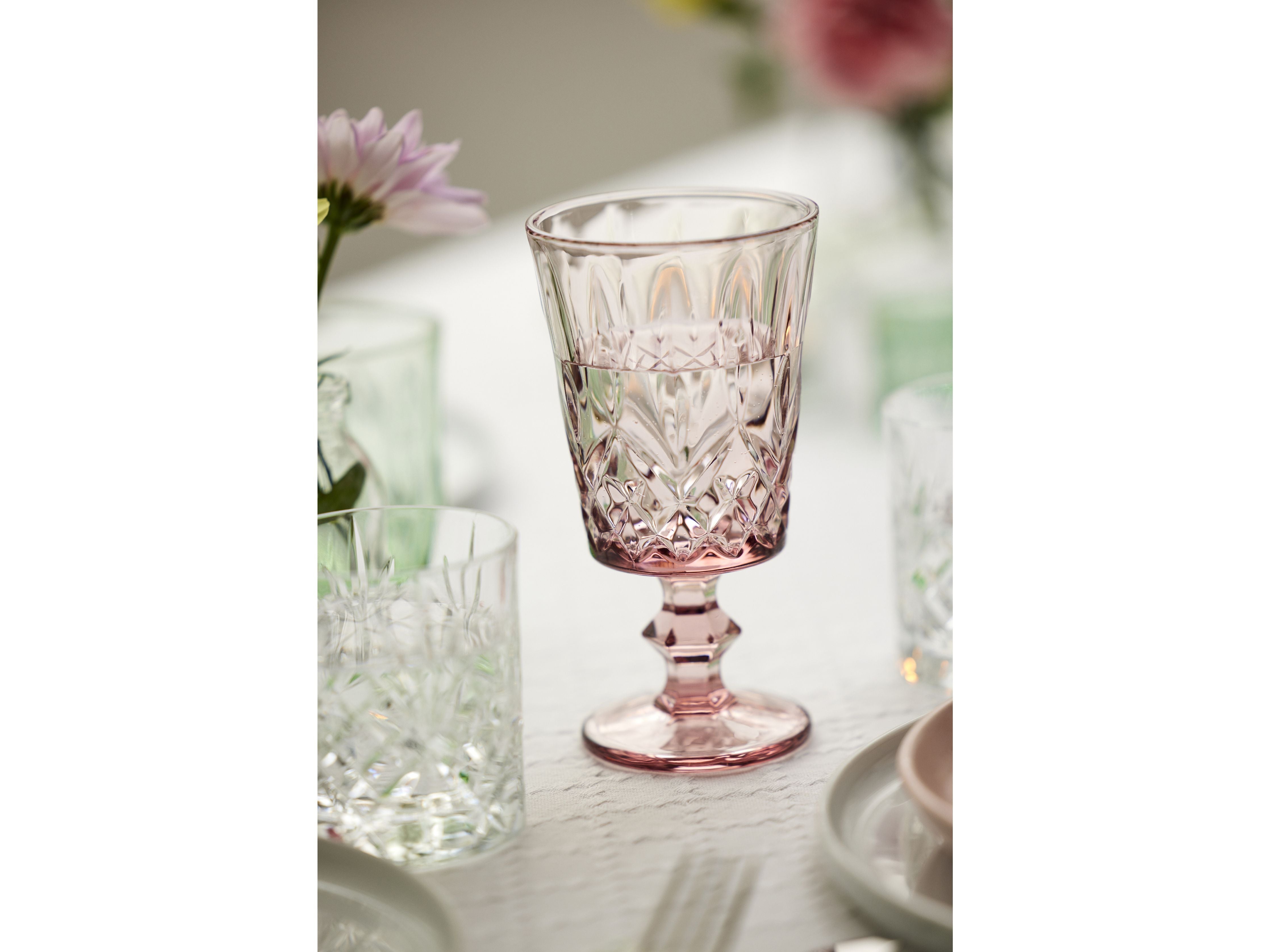Lyngby Glas Sorrento vinglas 29 CL 4 stk., Pink