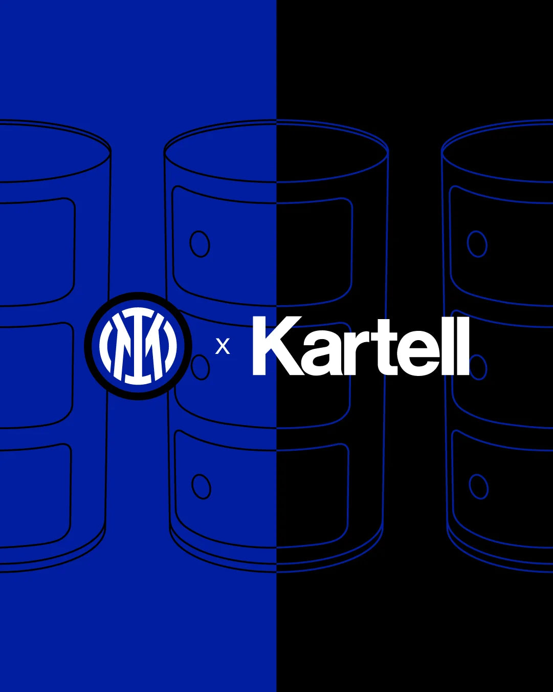 Kartell Componibili Classic container 3 elementer, rød